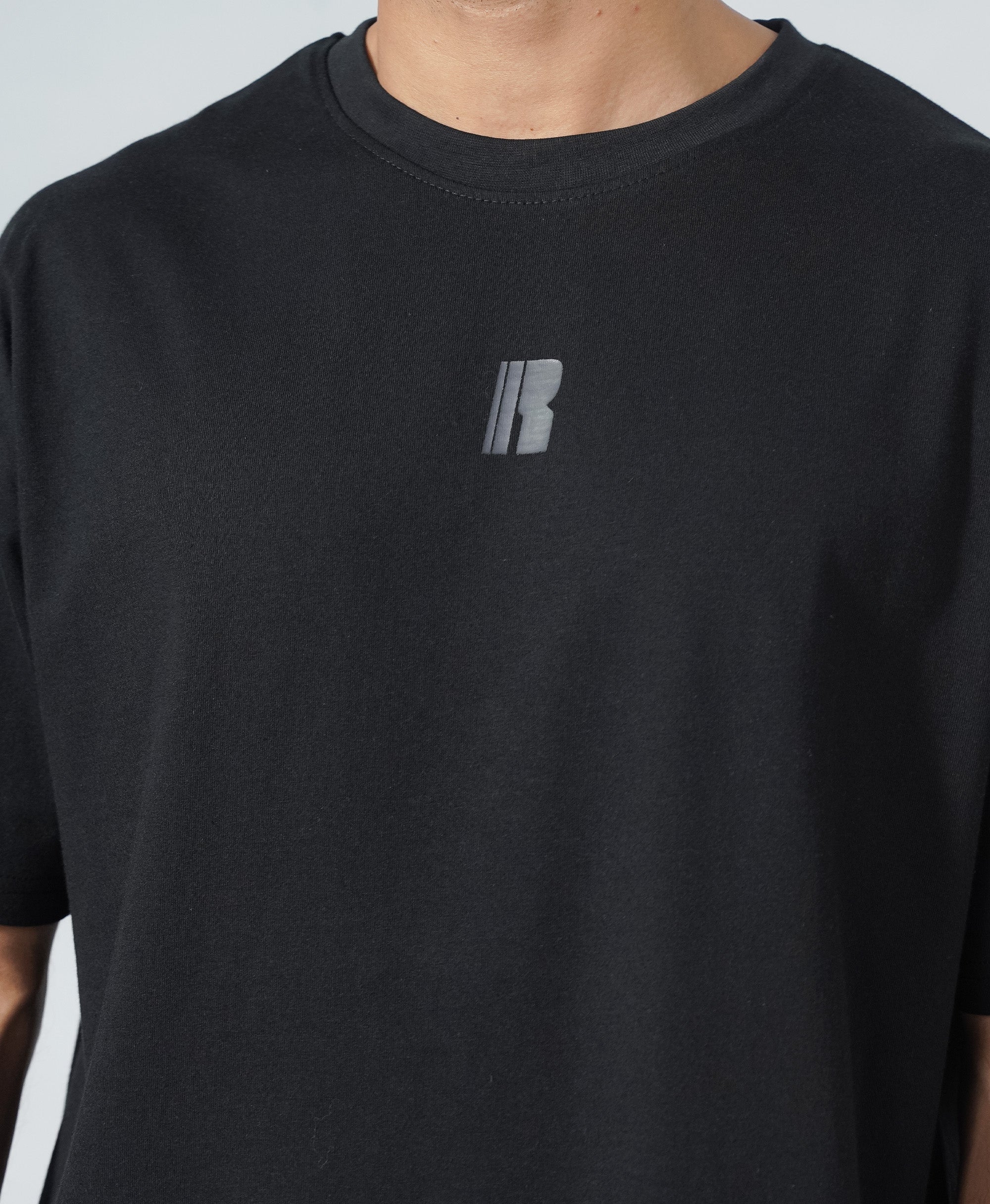 Never Still Oversized Tee - Black / Asphalt