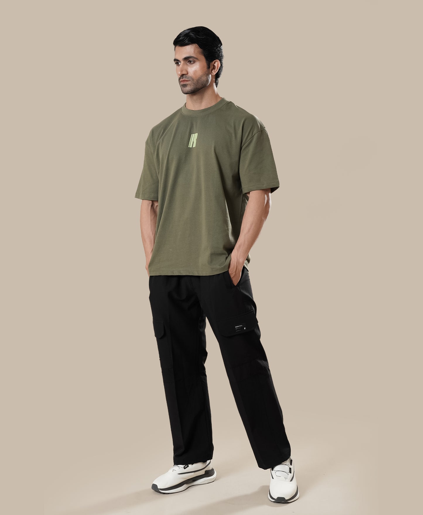 RAWAN Oversized Tee - Olive Green