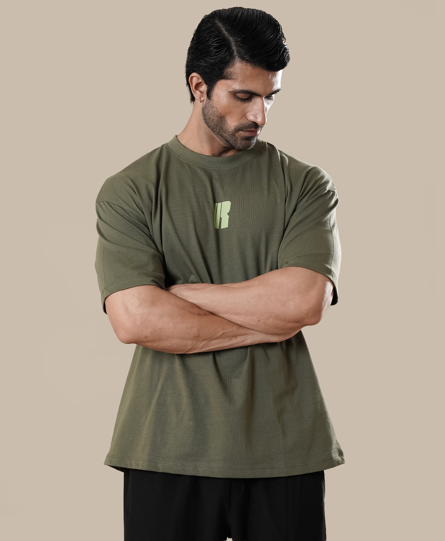 RAWAN Oversized Tee - Olive Green