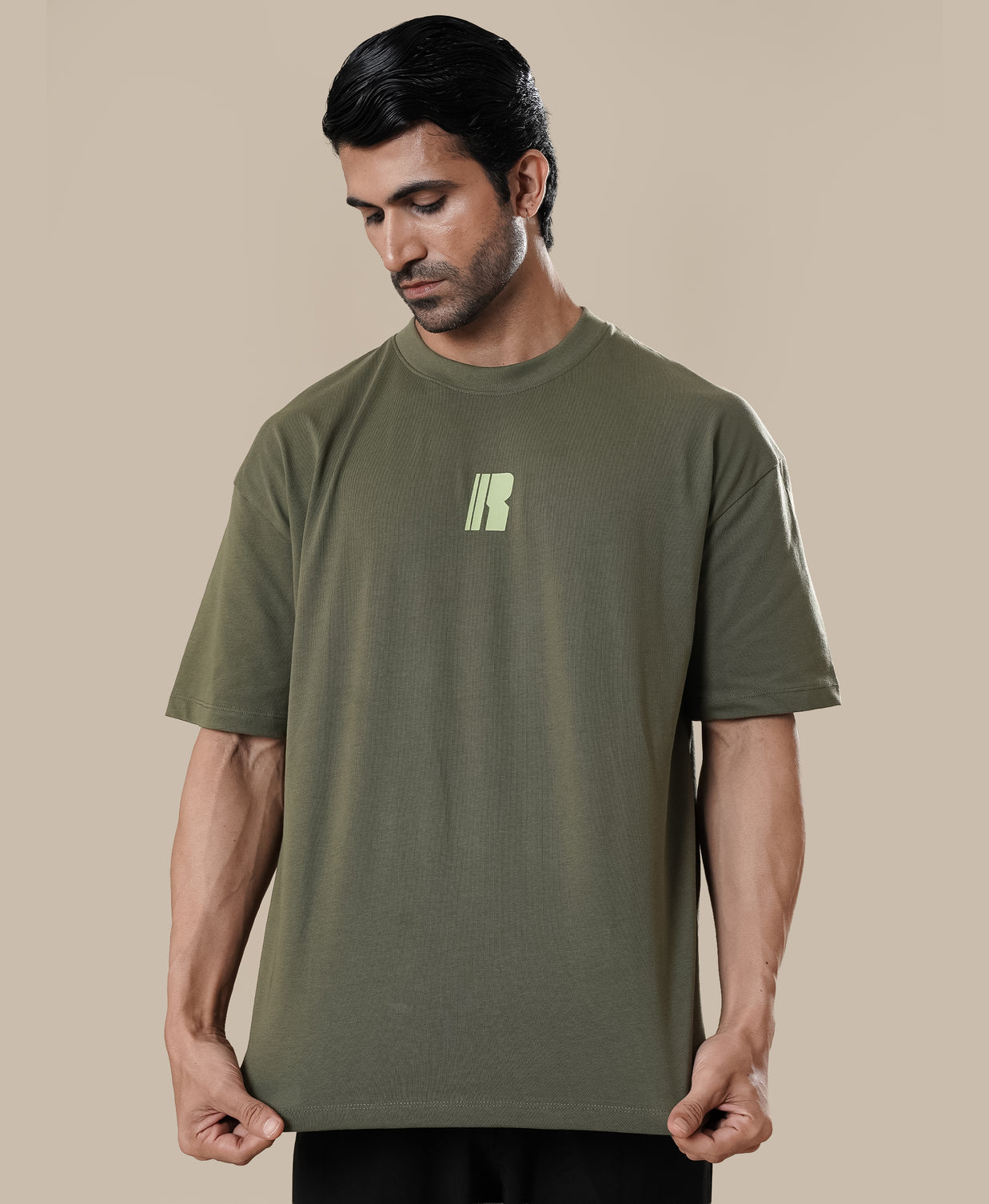 RAWAN Oversized Tee - Olive Green