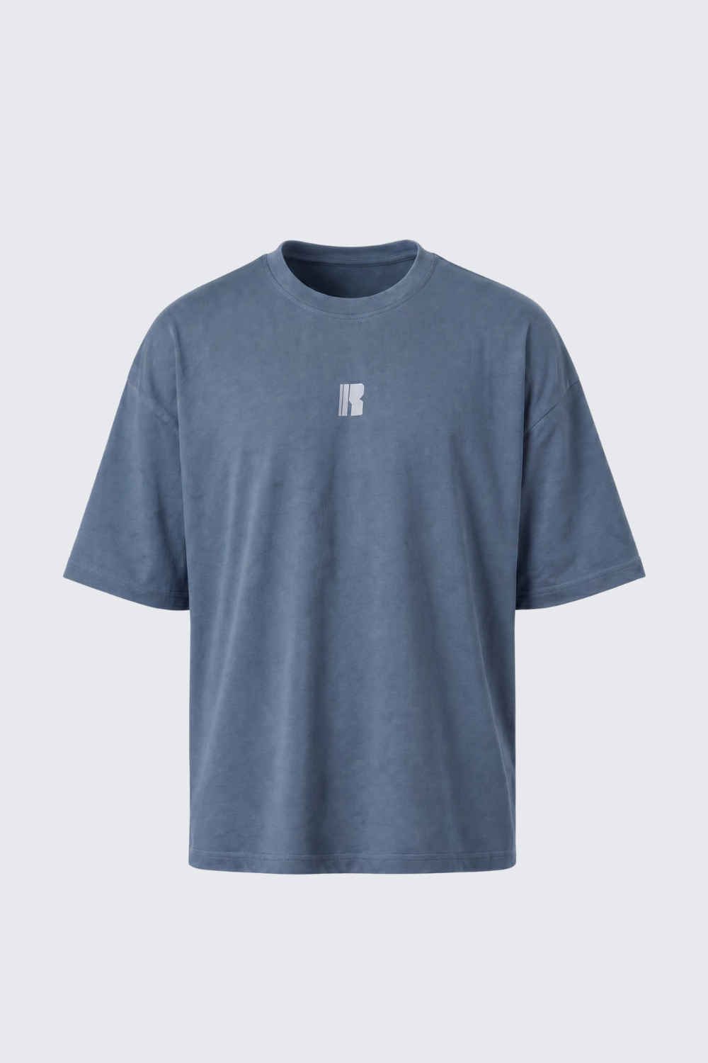 Never Still Oversized Tee - Slate Blue / Silver
