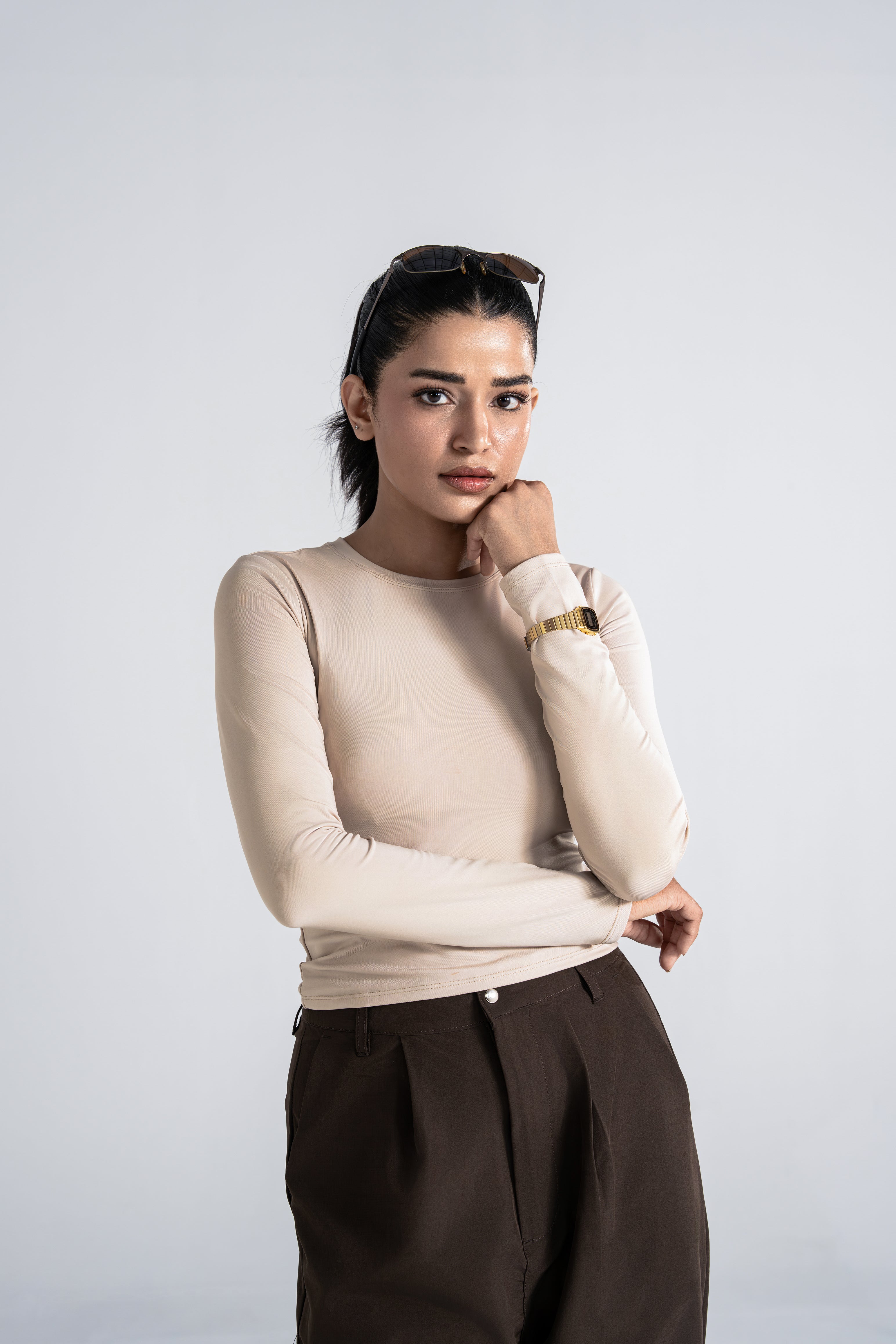 Bodyline Long Sleeve Tee - Stone