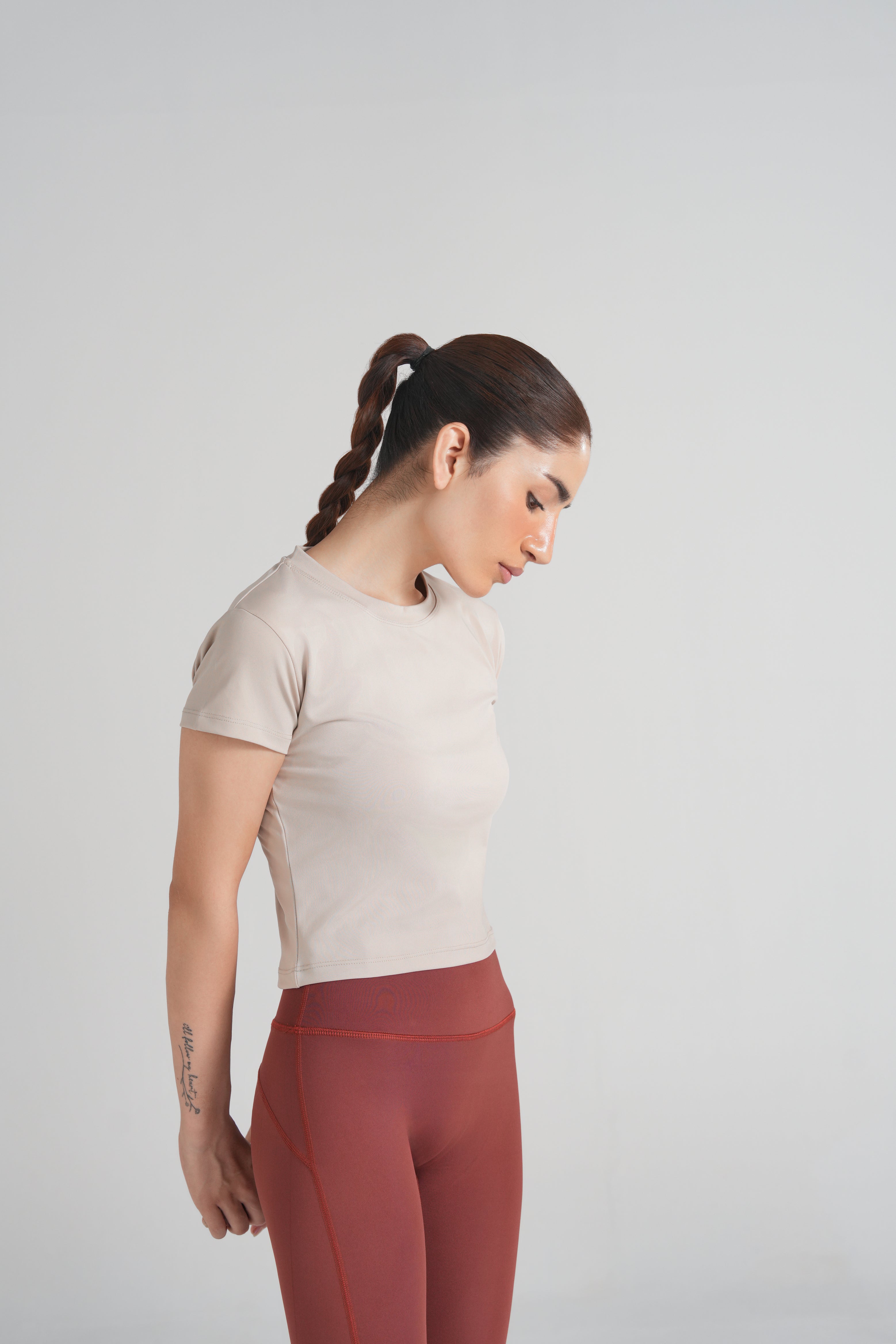 Bodyline Short Sleeve Tee - Warm Ivory