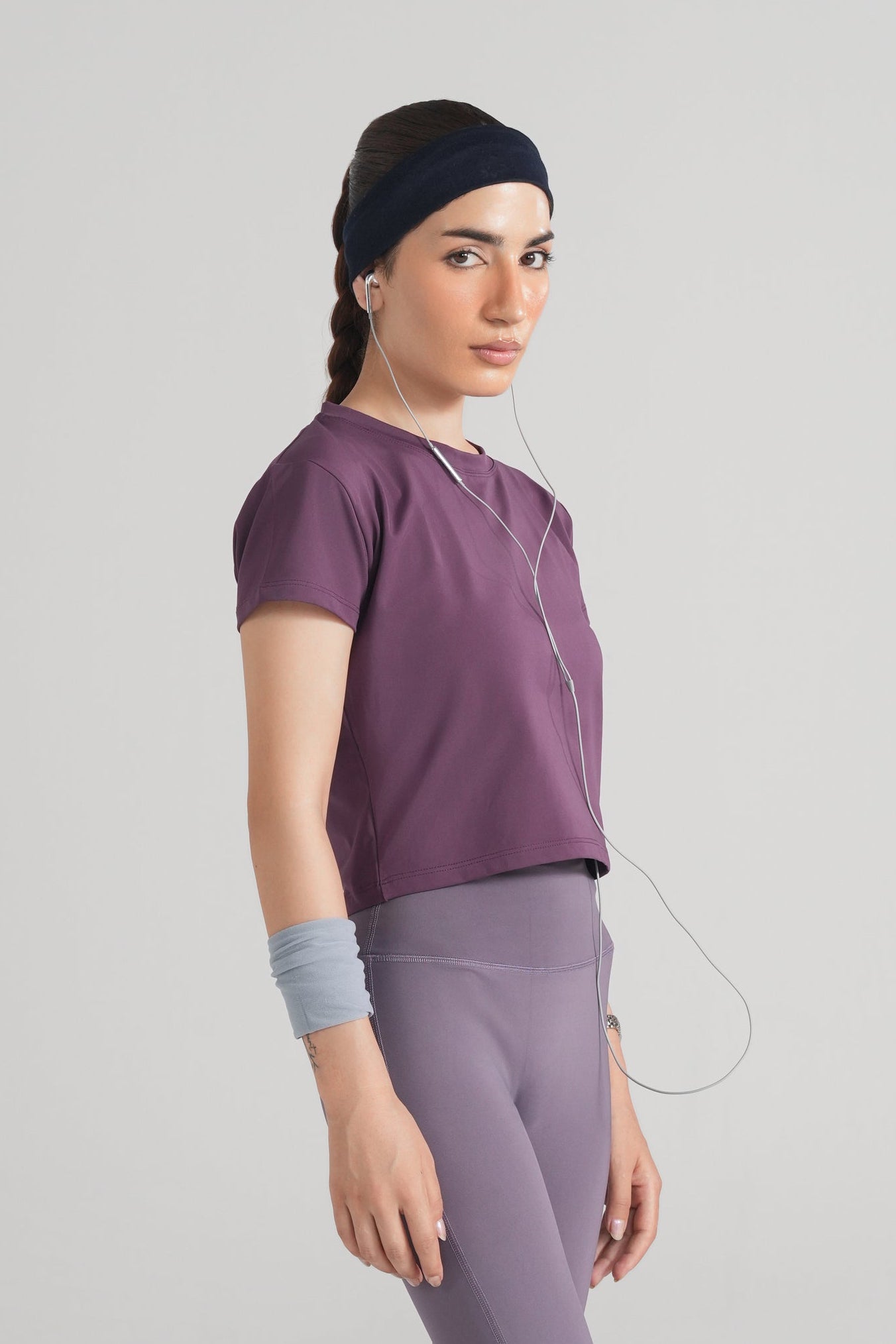 Bodyline Short Sleeve Tee - Purple Plum