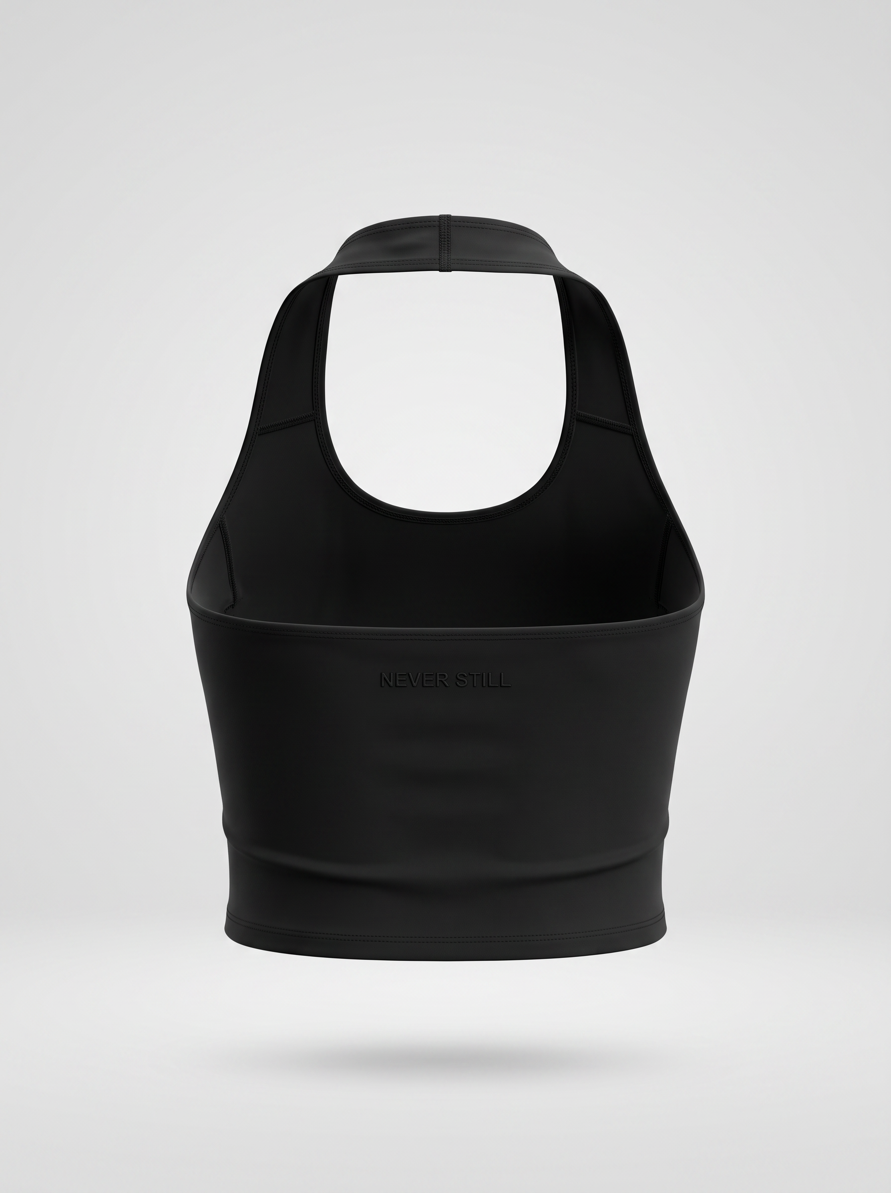 Sculpt Halter Top - Jet Black