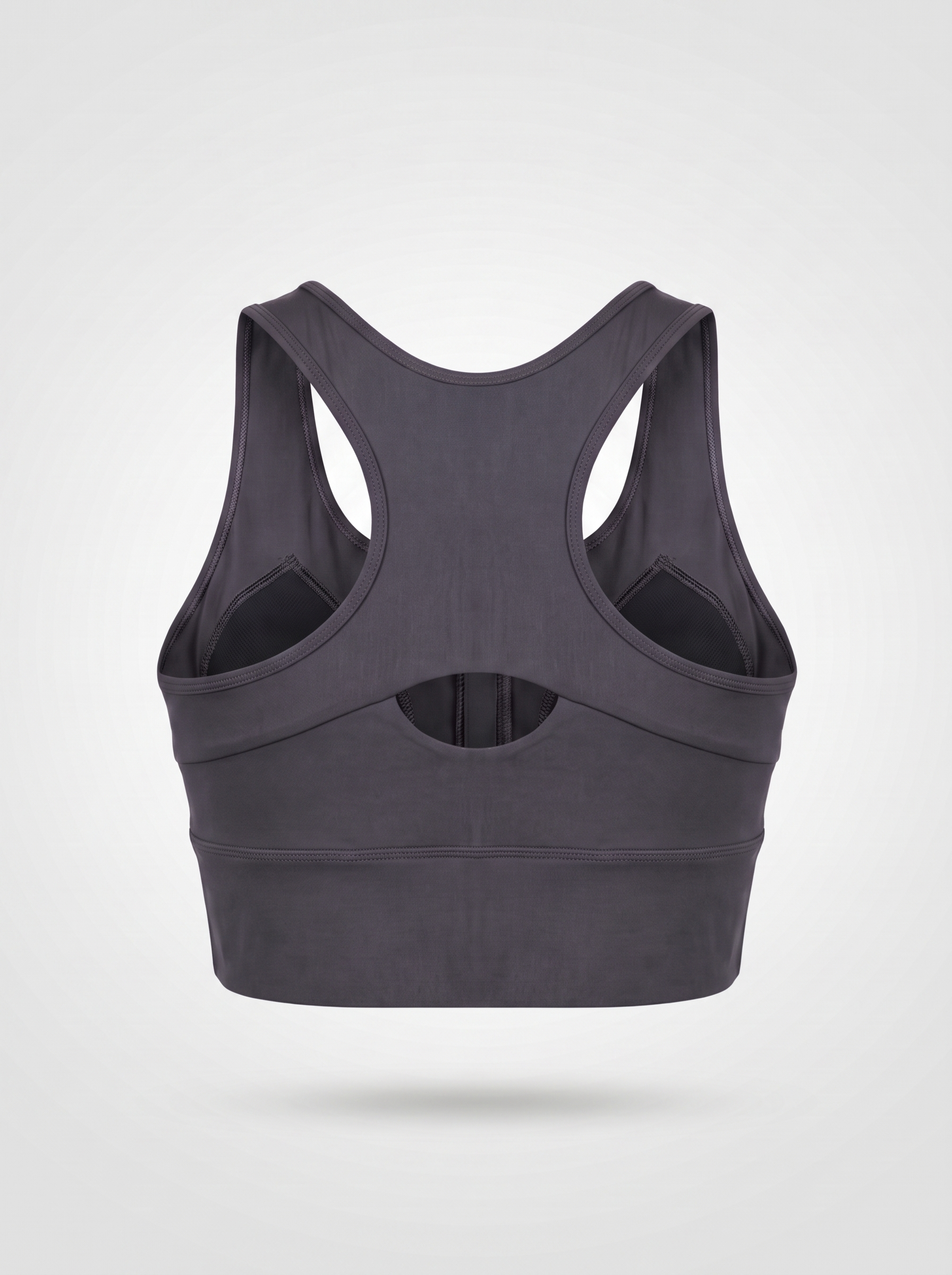 Zip-Up Sports Bra - Anthracite