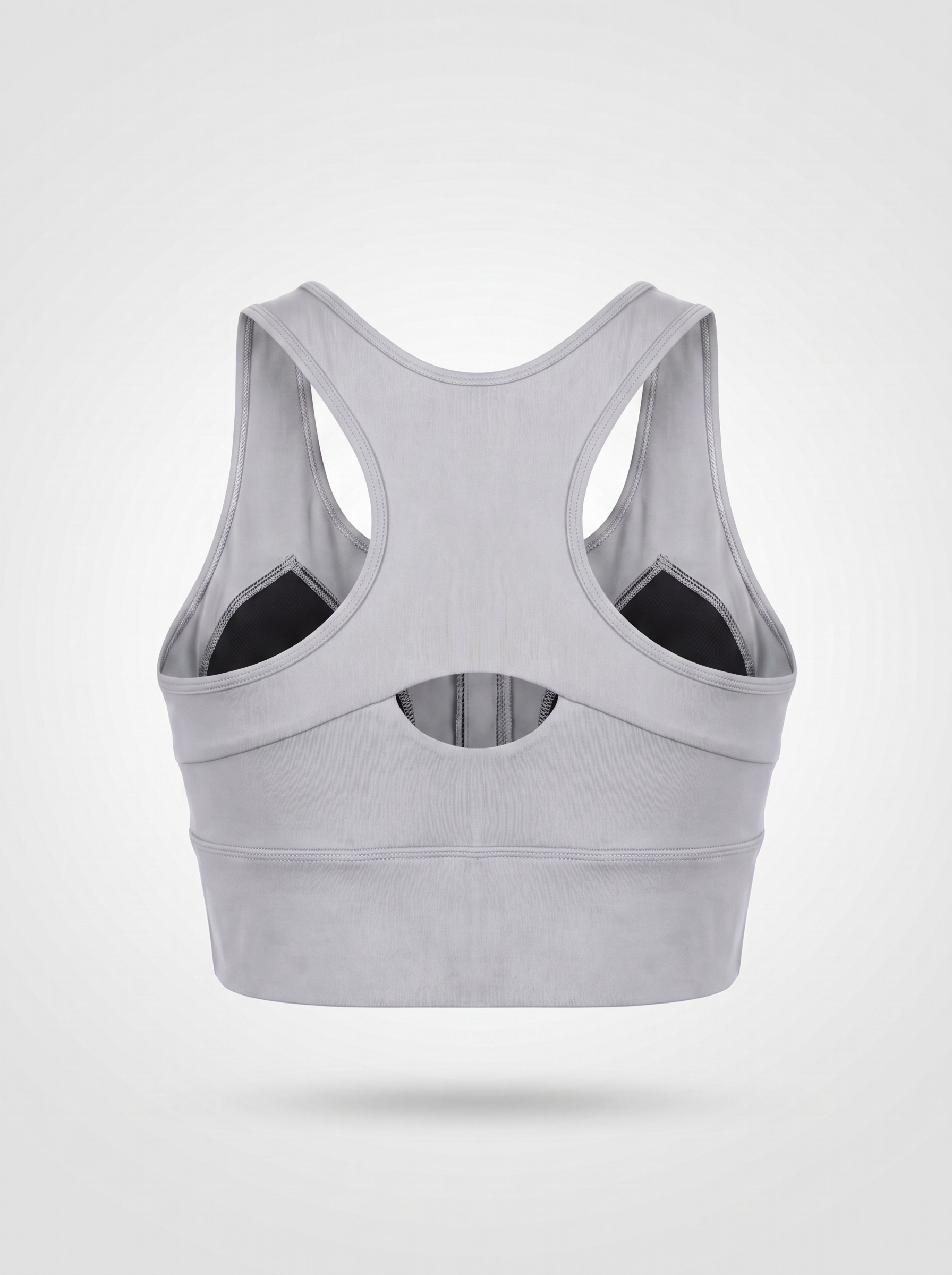 Zip-Up Sports Bra - Cloud Grey