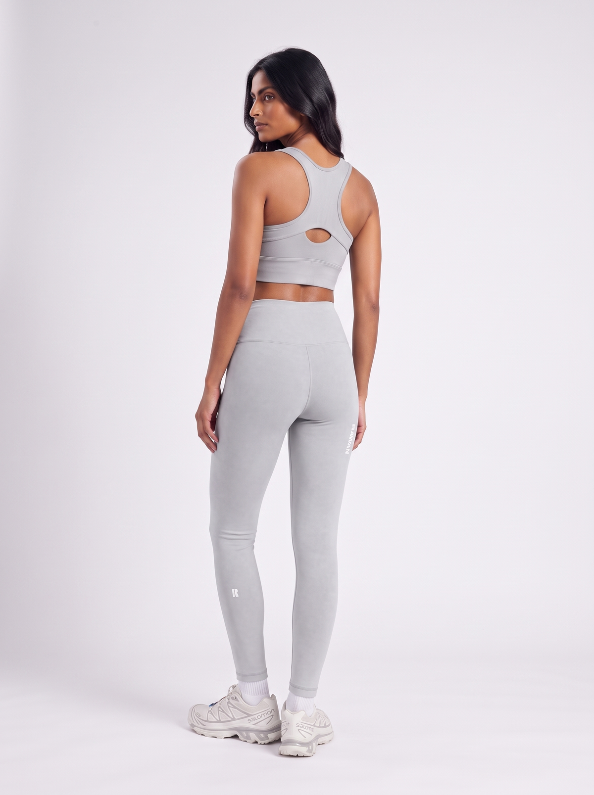 Zip-Up Sports Bra - Cloud Grey