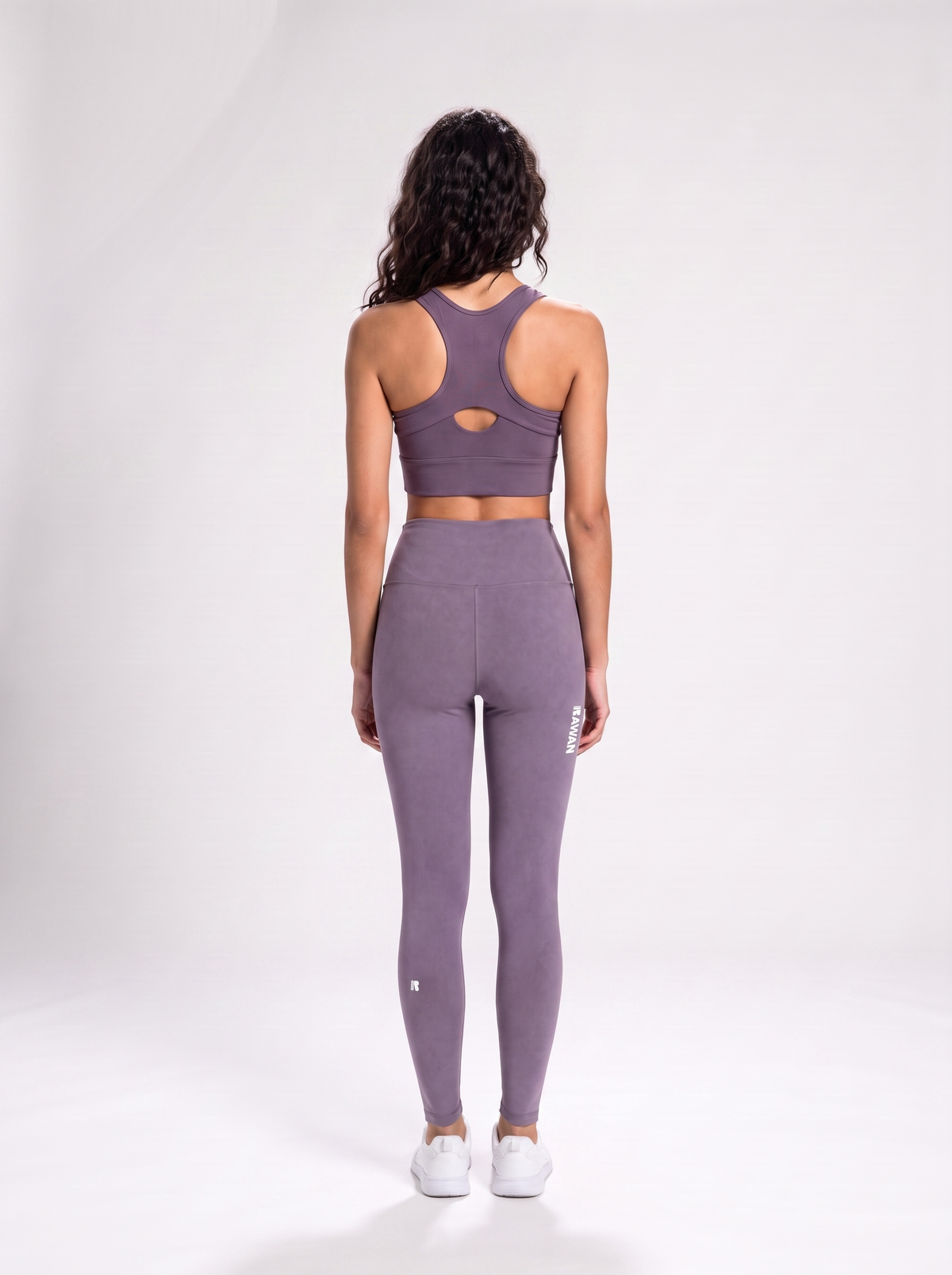 Rawan Zip-Up Sports Bra in Dusty Purple - Women's Zip-Up Sports Bra