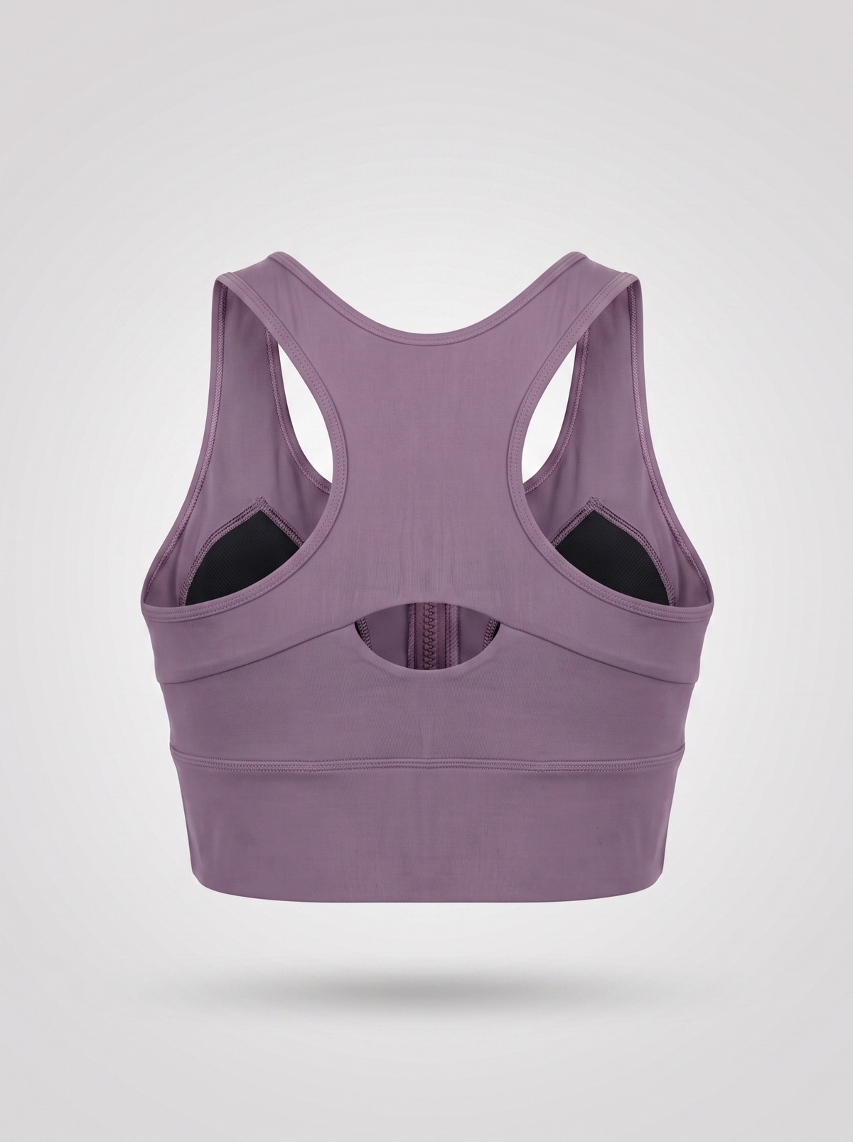 Rawan Zip-Up Sports Bra in Dusty Purple - Women's Zip-Up Sports Bra