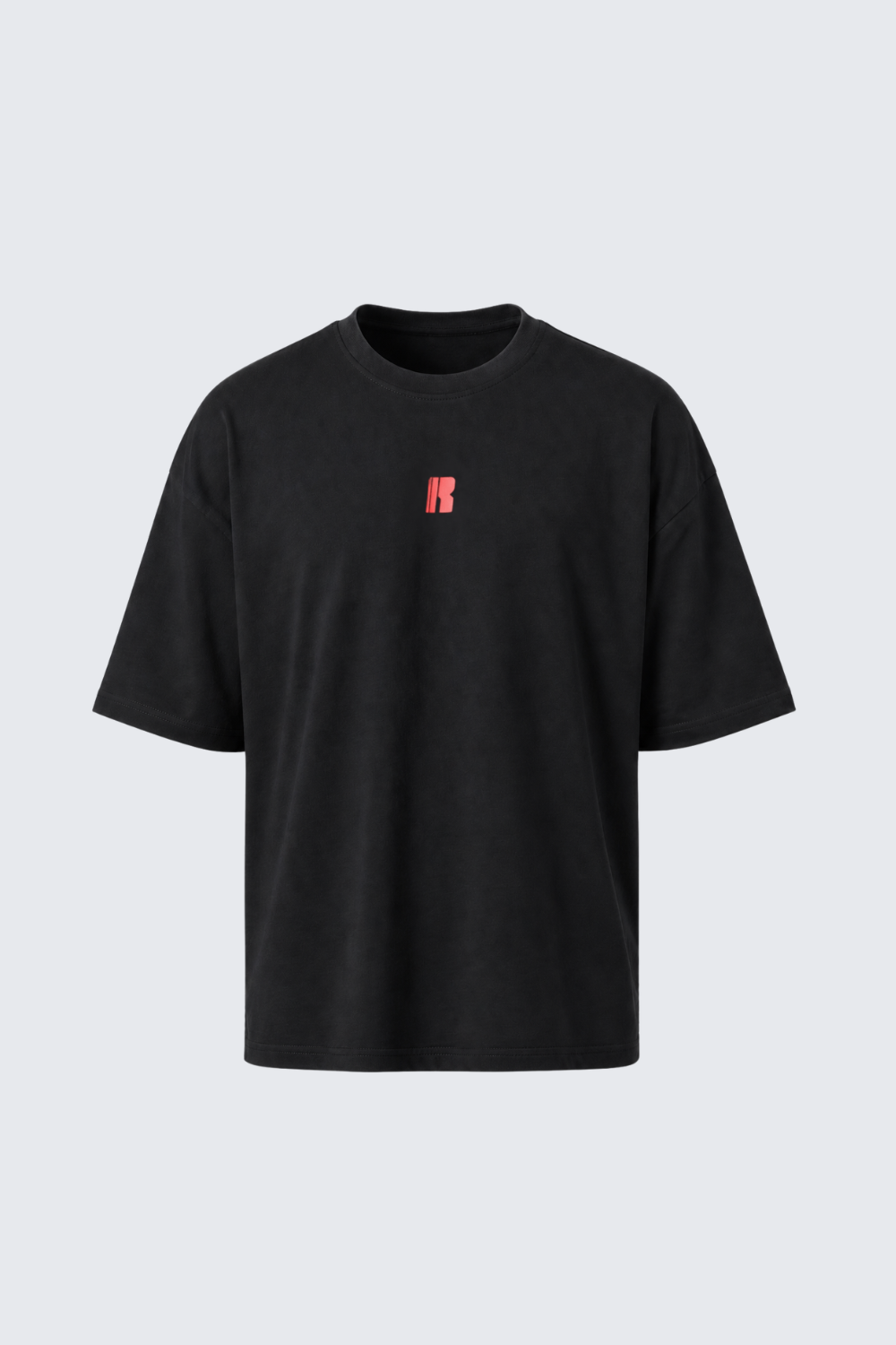 Never Still Oversized Tee - Black / Rawan Red