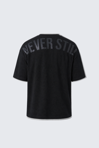Never Still Oversized Tee - Black / Asphalt