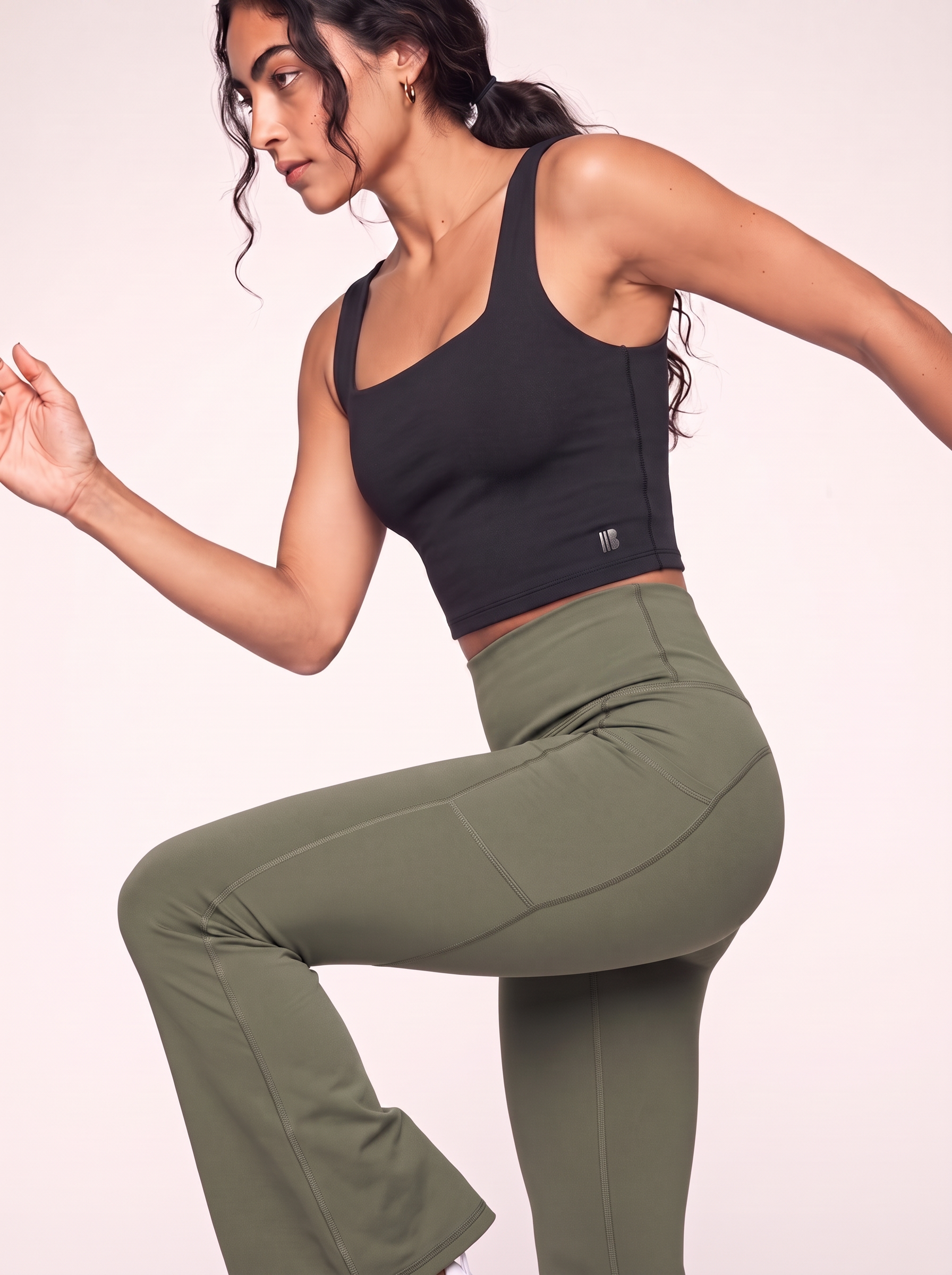 Sculpt Halter Top - Jet Black