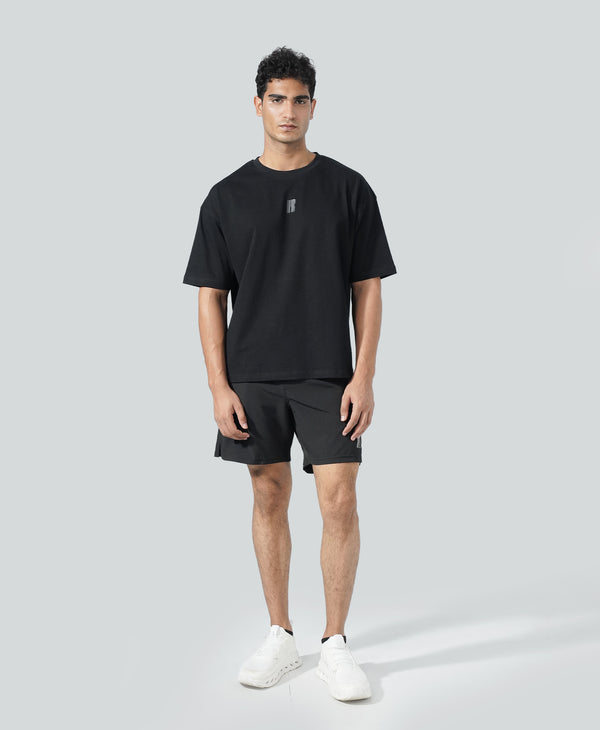 Never Still Oversized Tee - Black / Asphalt