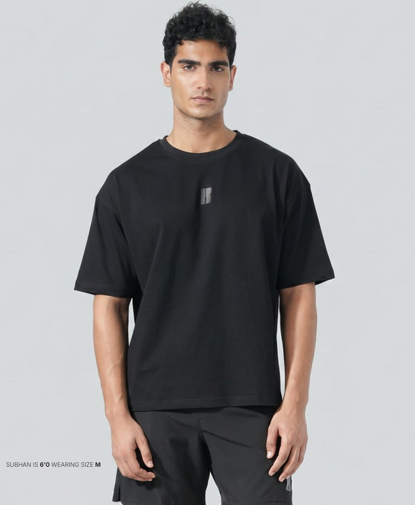 Never Still Oversized Tee - Black / Asphalt