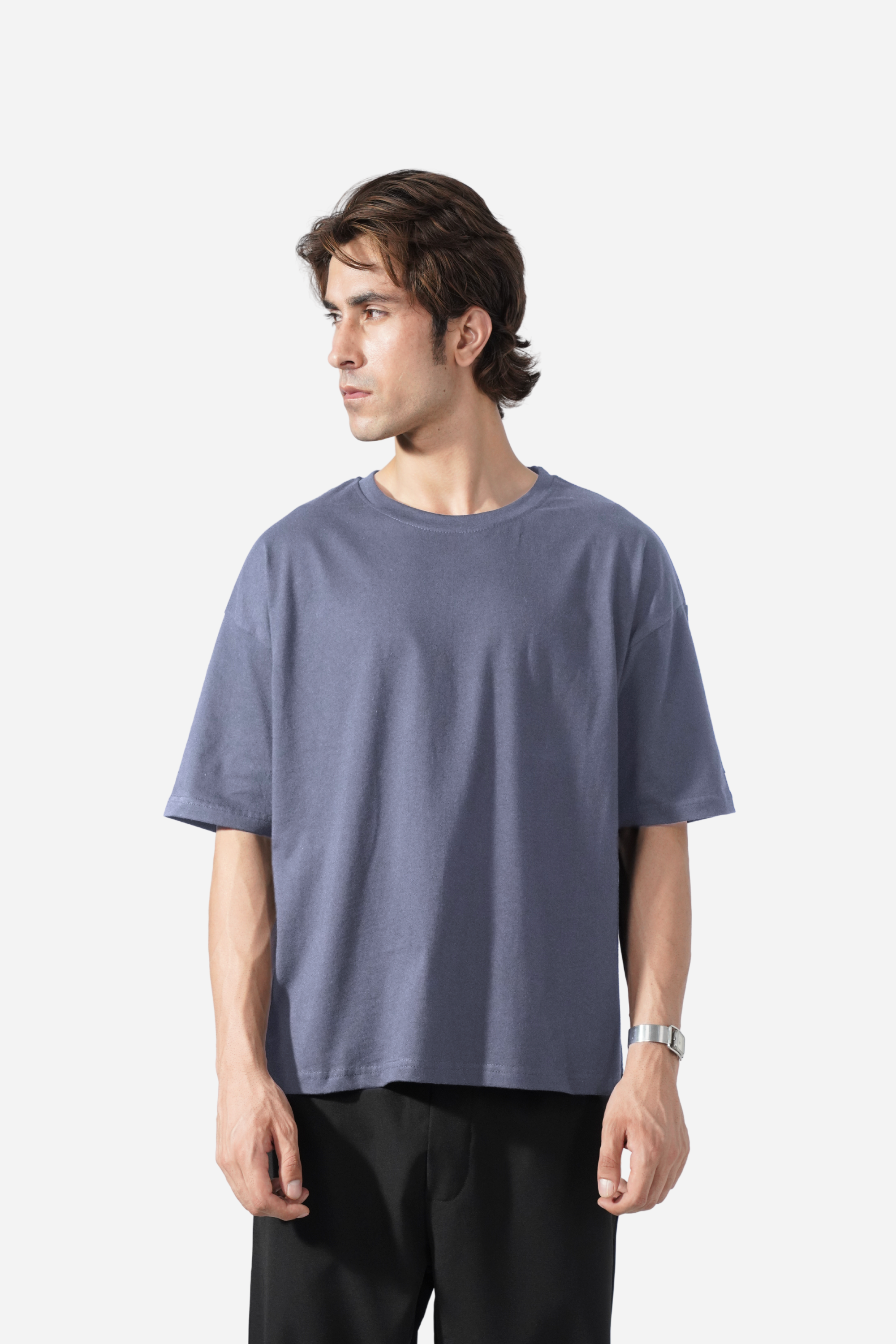 24.7 Oversized Tee - Slate Purple
