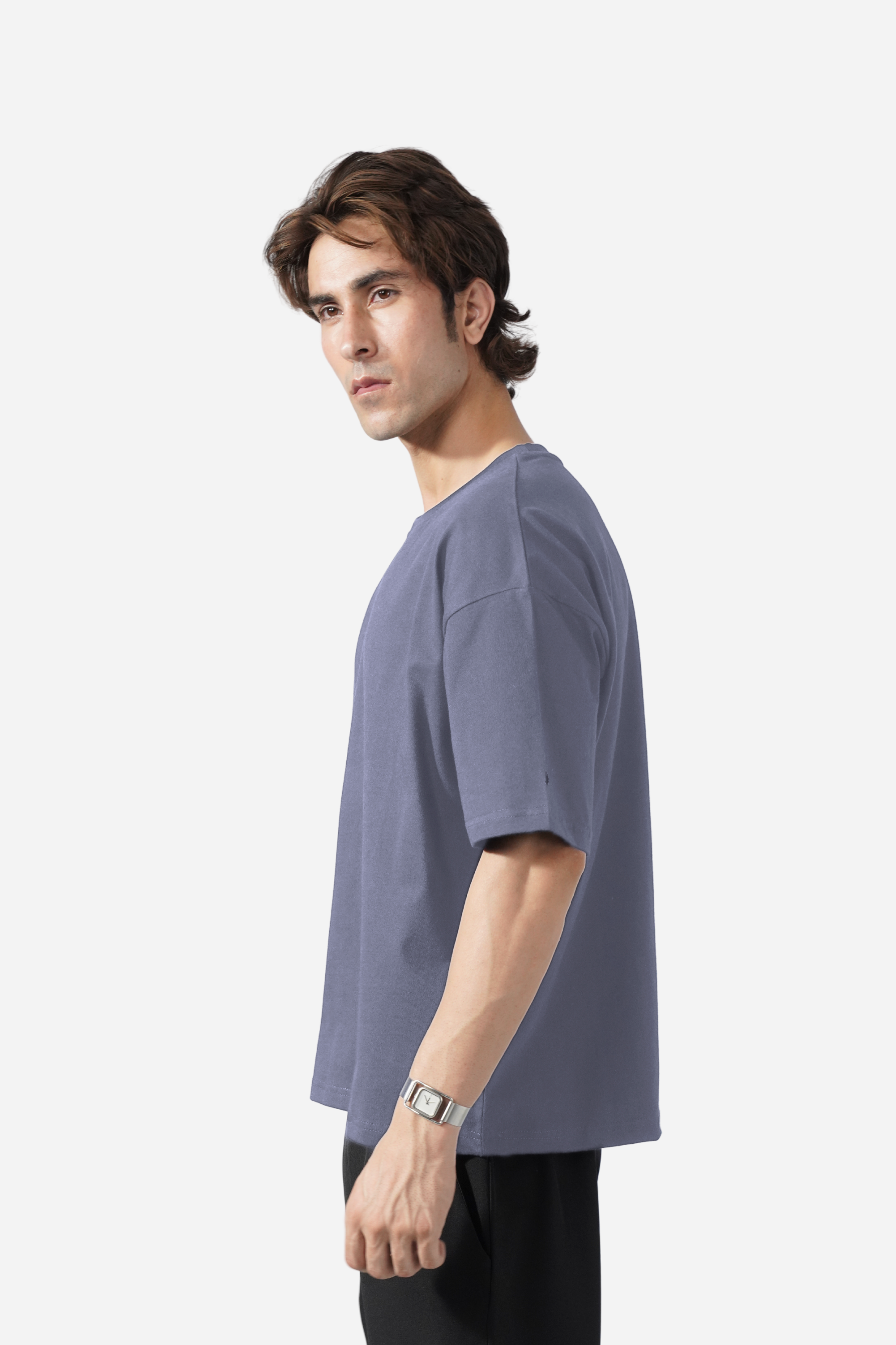 24.7 Oversized Tee - Slate Purple