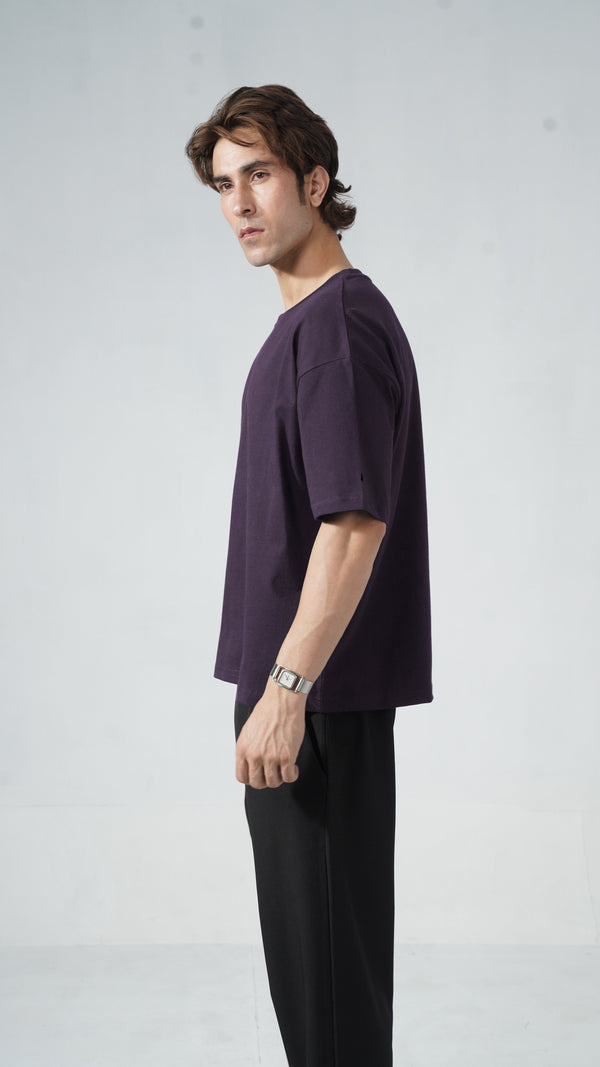 24.7 Oversized Tee - Midnight Purple