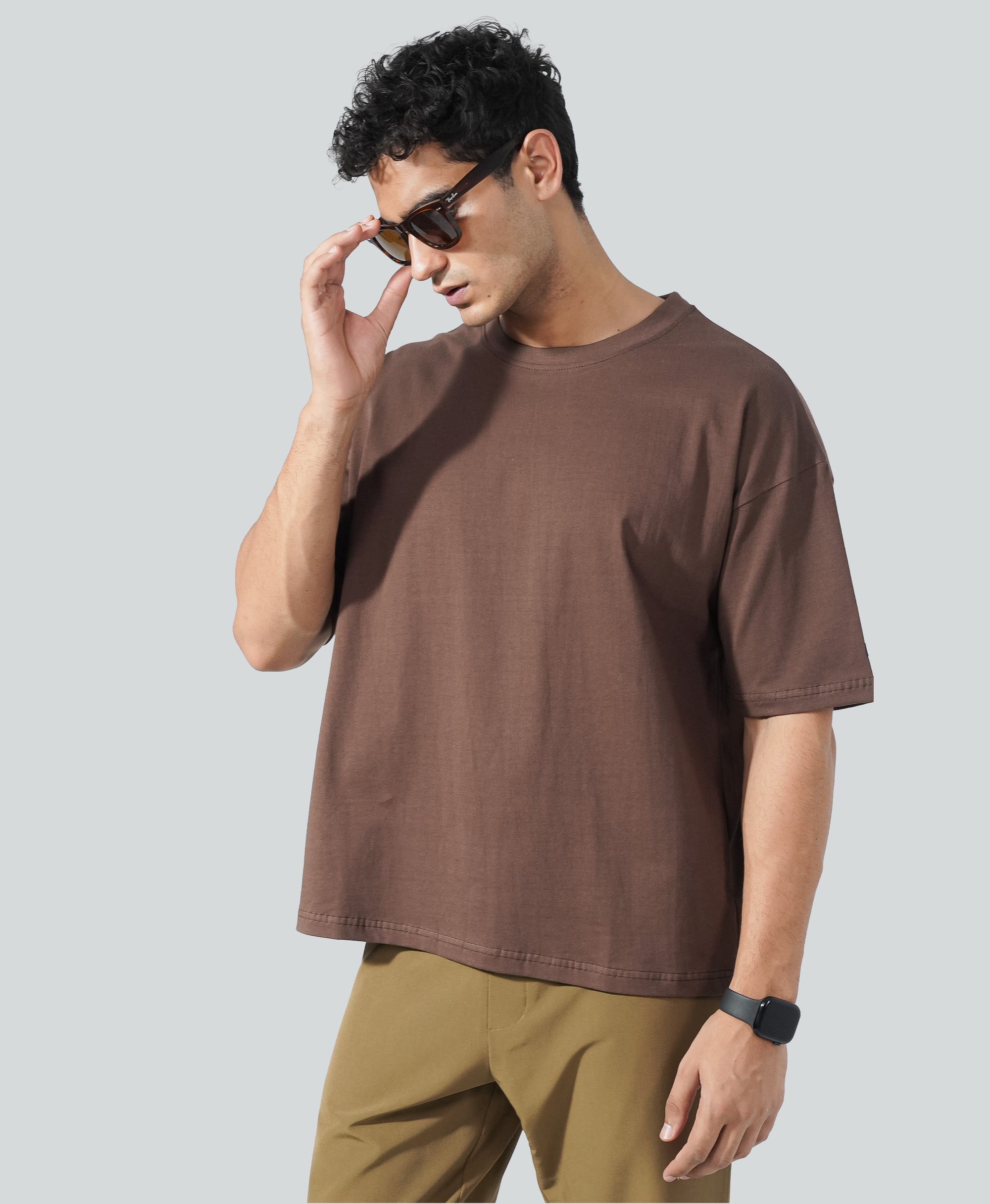 24.7 Oversized Tee - Espresso Brown