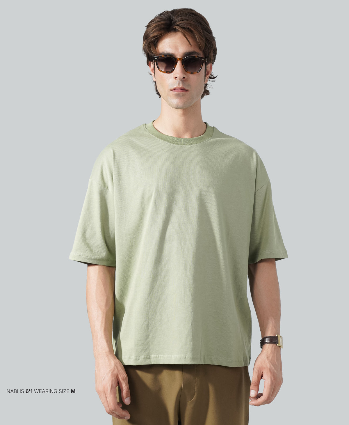 24.7 Oversized Tee - Sage Green