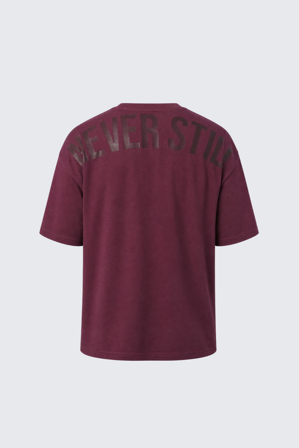 Never Still Oversized Tee - Burgundy / Shadow Maroon