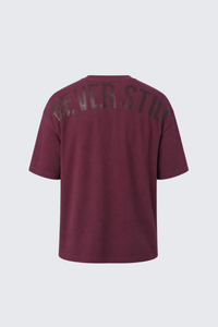 Never Still Oversized Tee - Burgundy / Shadow Maroon