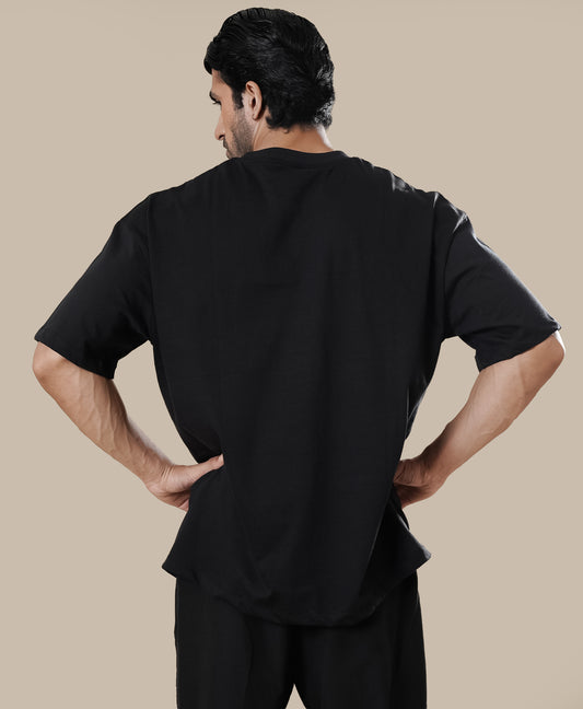 RAWAN Oversized Tee - Jet Black