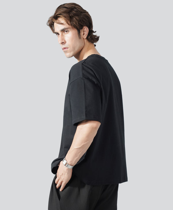 24.7 Oversized Tee -Just  Black