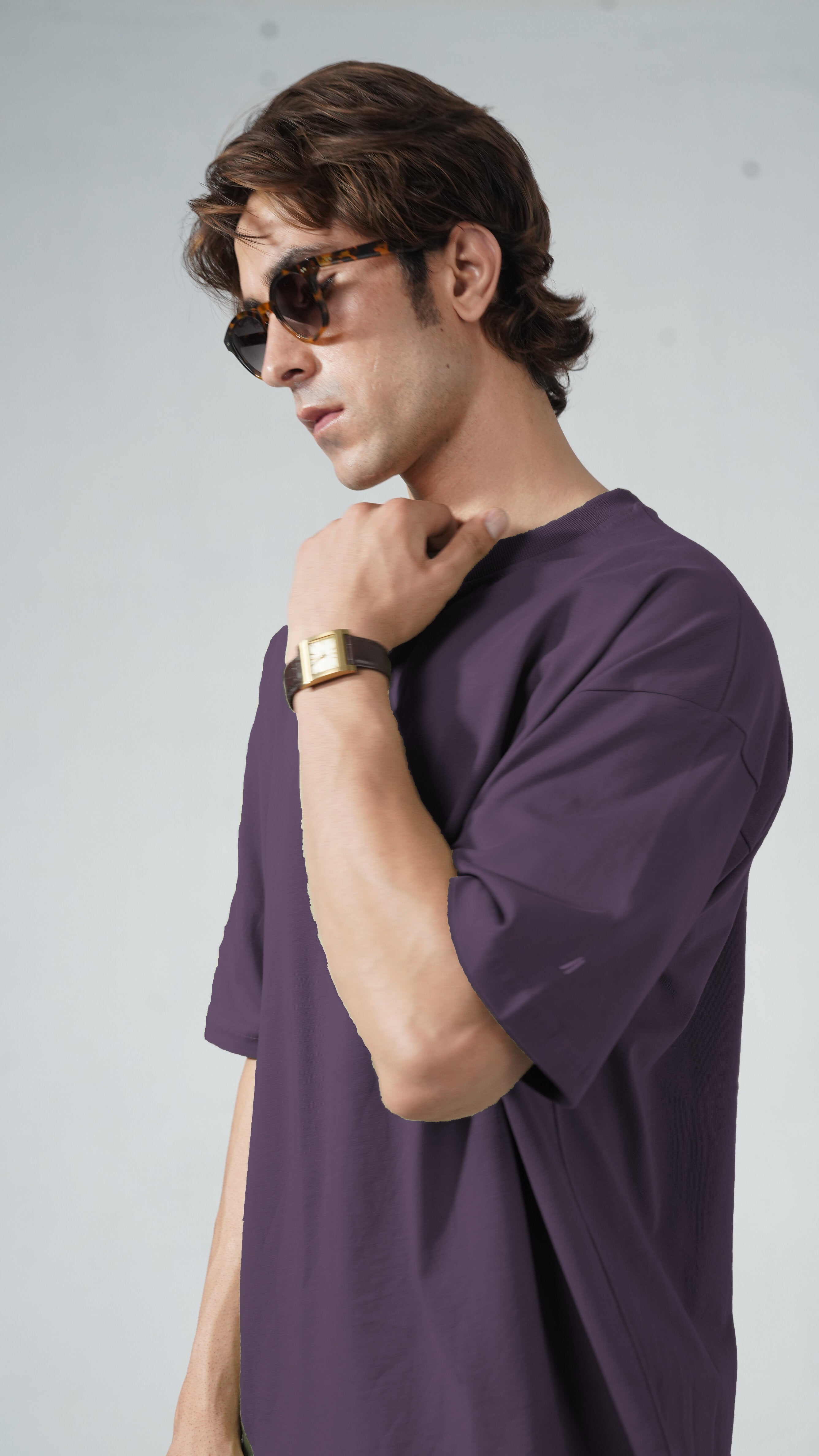 24.7 Oversized Tee - Midnight Purple