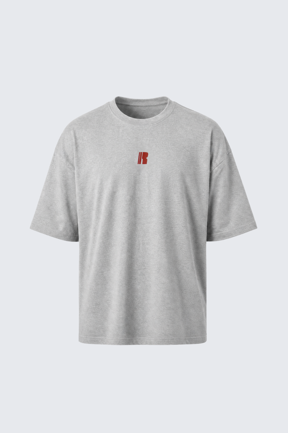 Never Still Oversized Tee - Cloud Grey / Oxblood