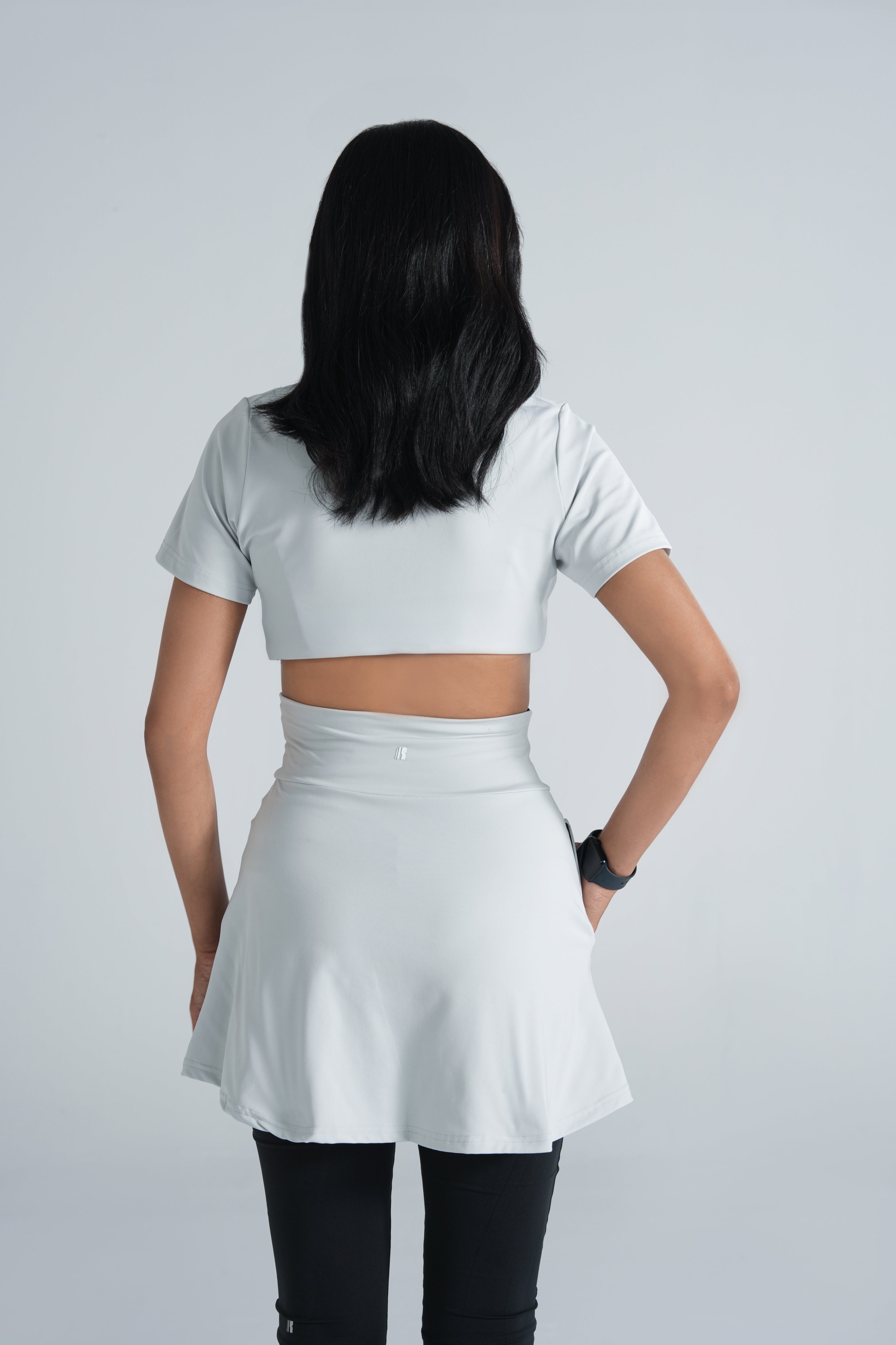 Club Skirt - Silver White