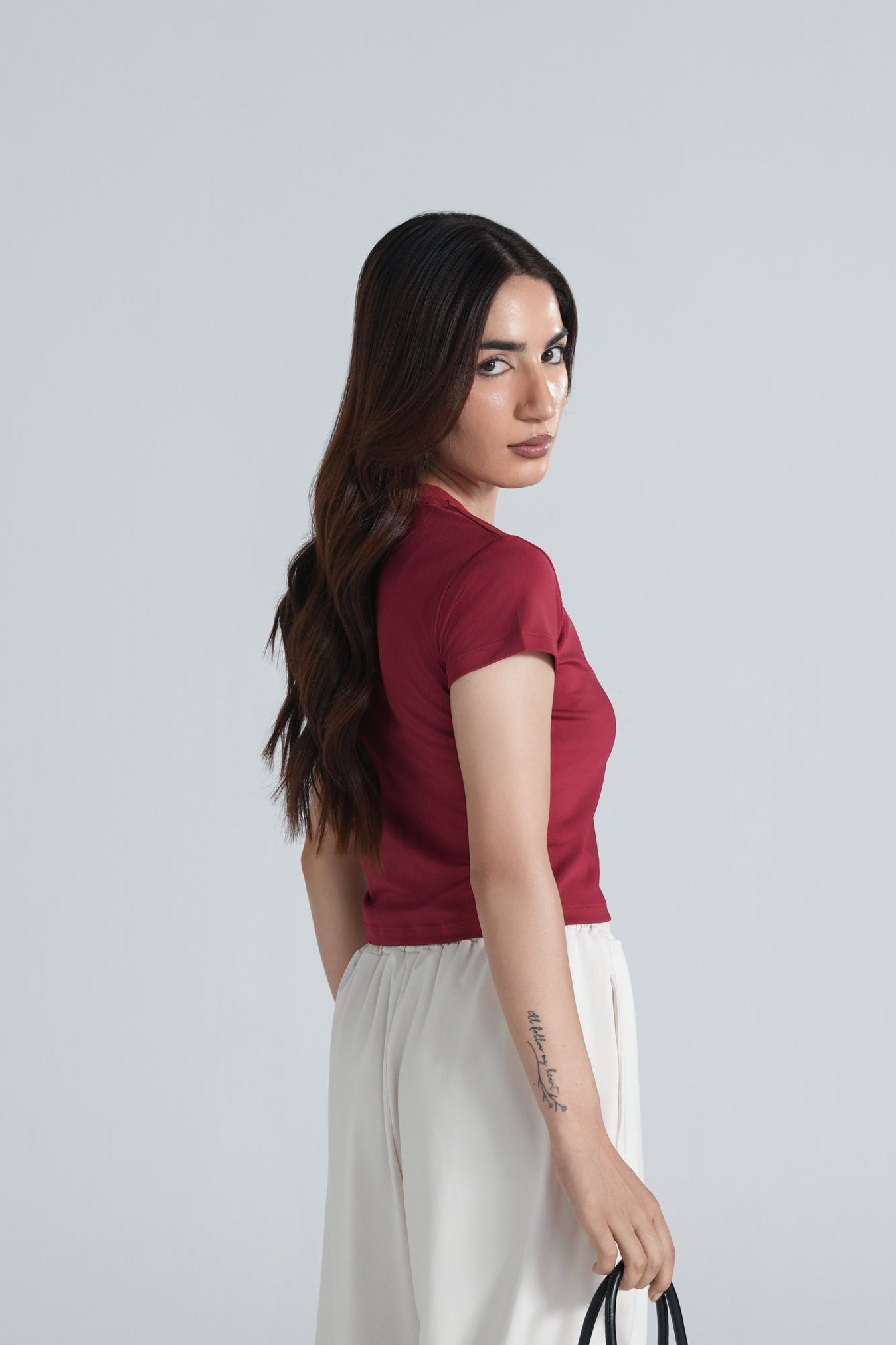 Bodyline Short Sleeve Tee - Cherry Red