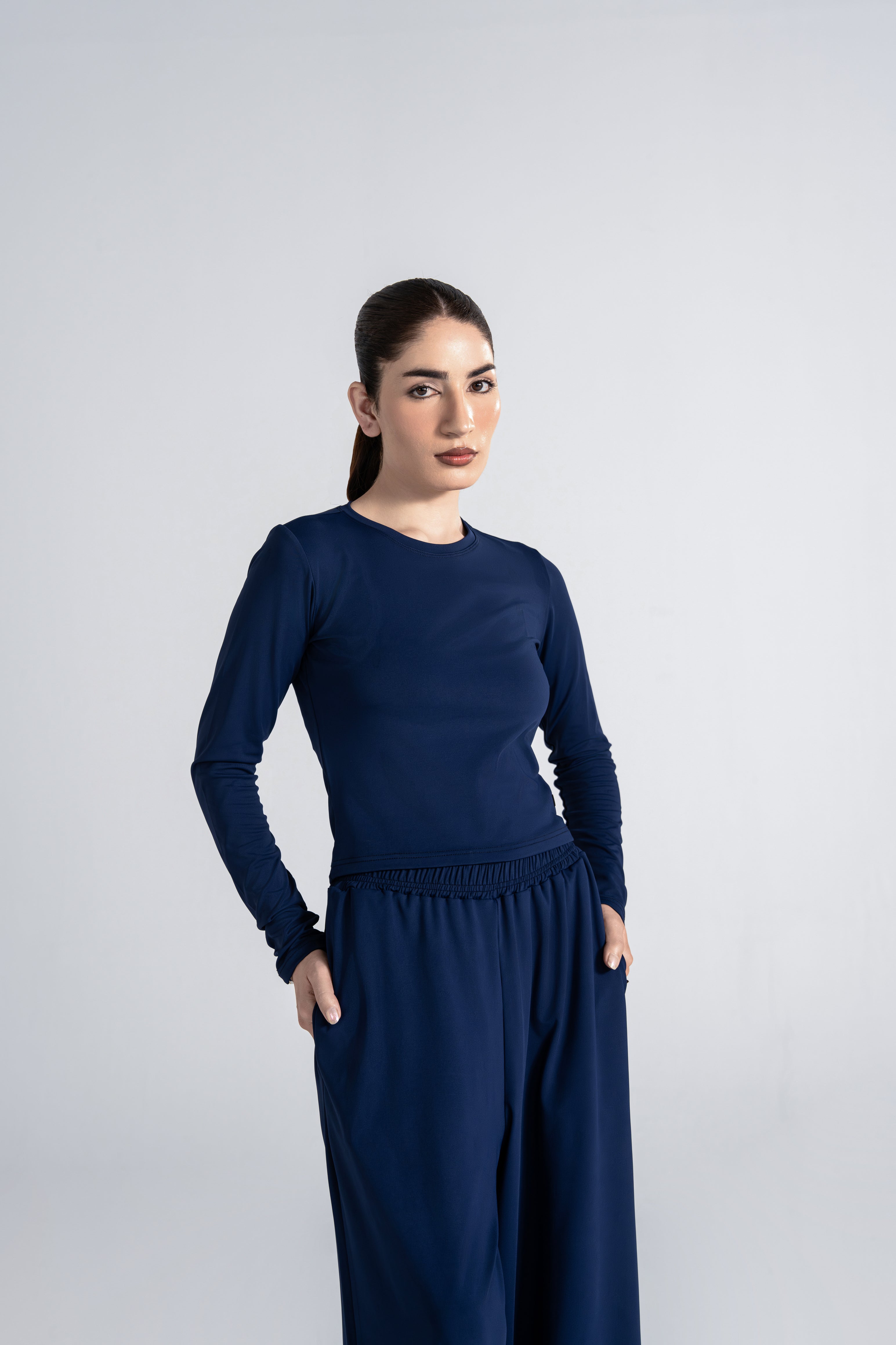Bodyline Long Sleeve Tee - Midnight Navy