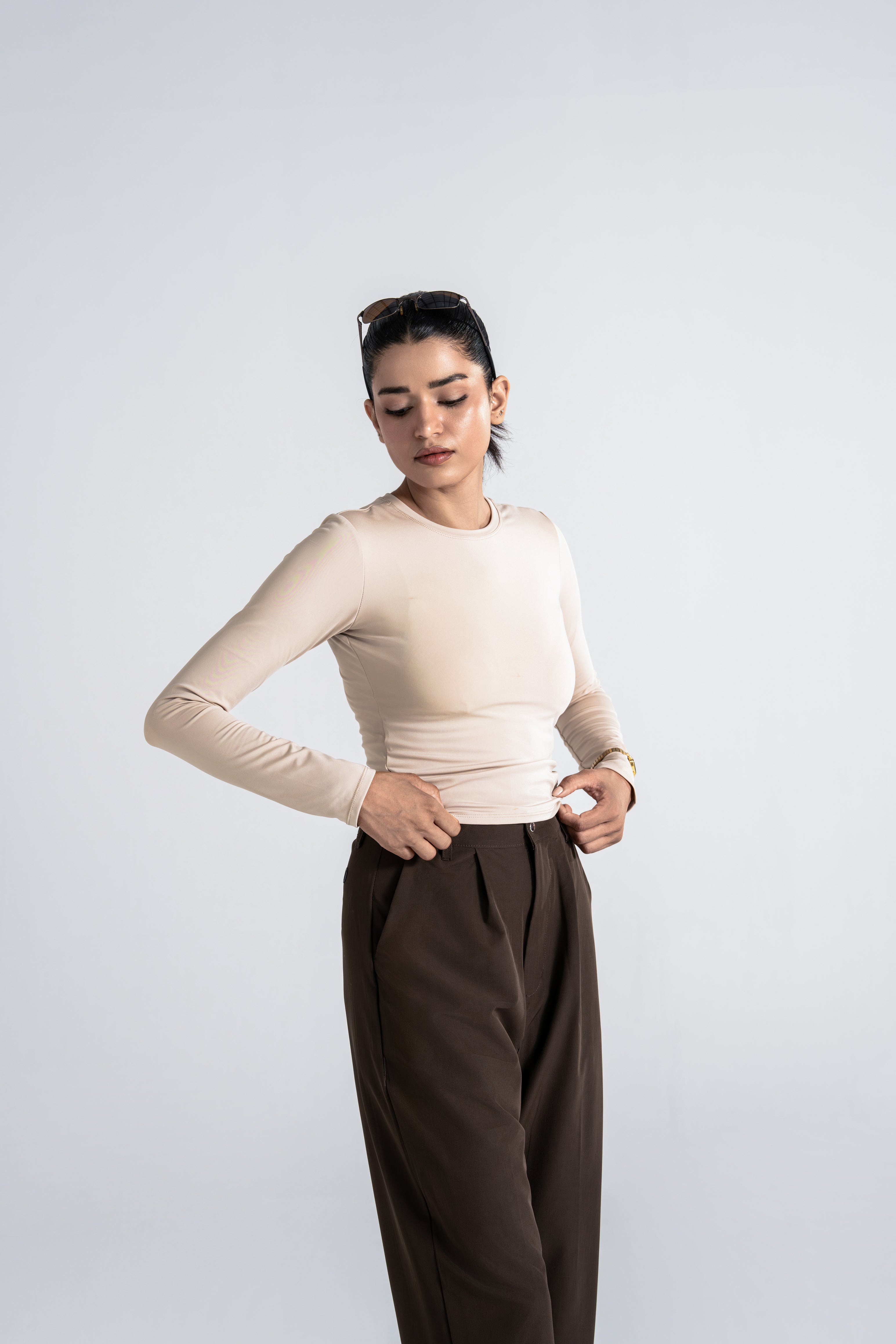 Bodyline Long Sleeve Tee - Stone