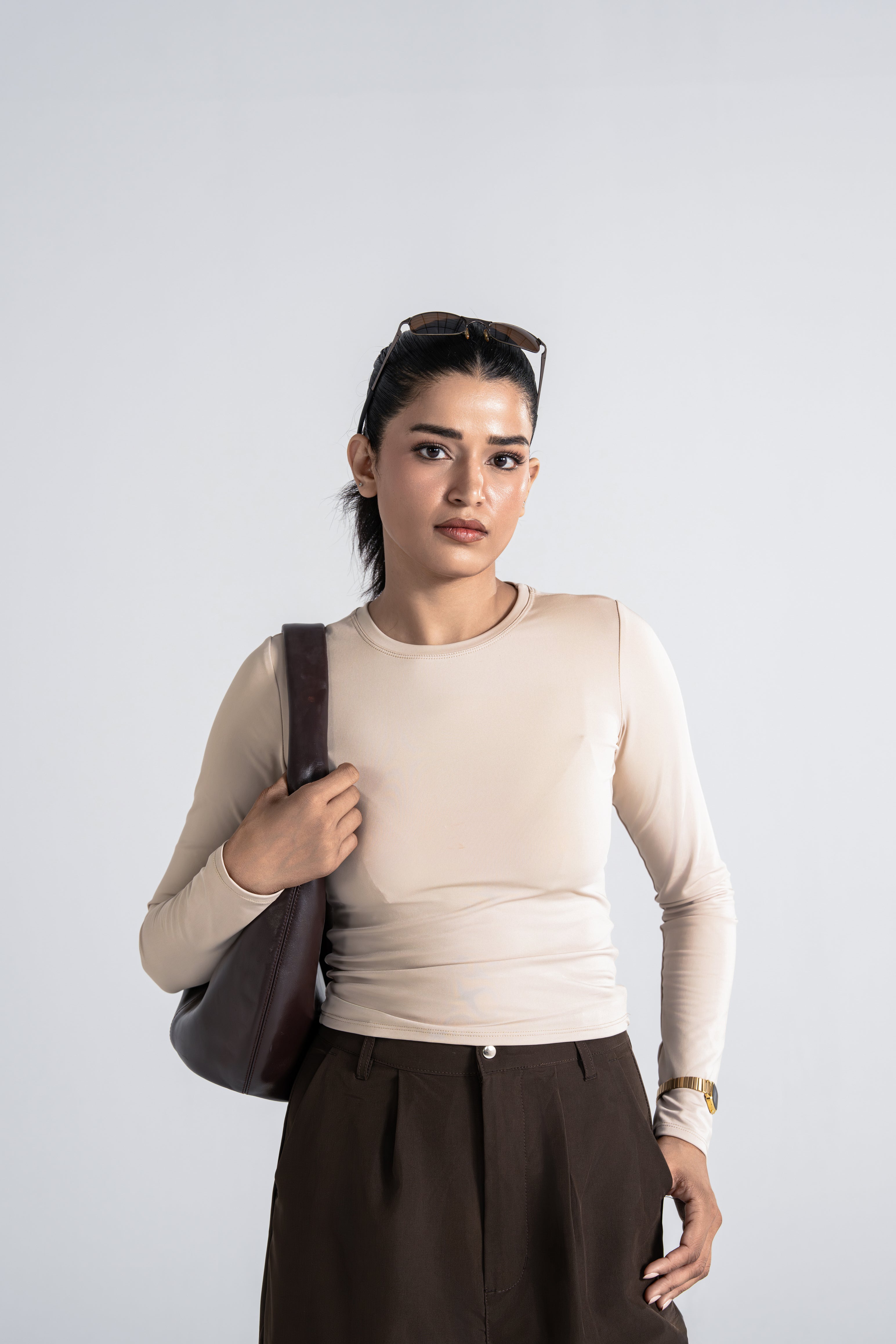 Bodyline Long Sleeve Tee - Stone