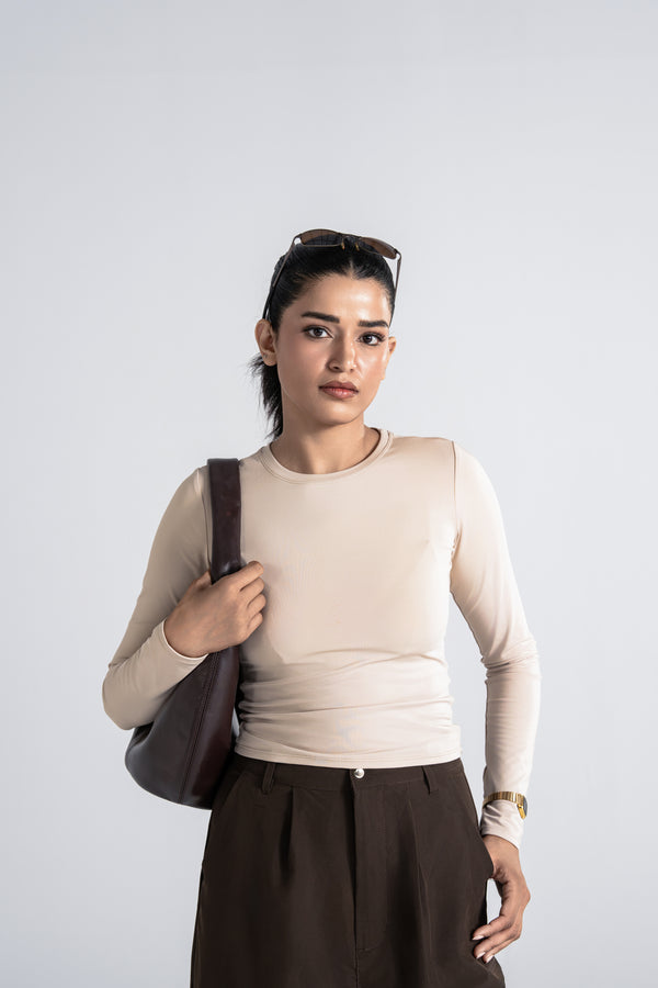 Bodyline Long Sleeve Tee - Stone