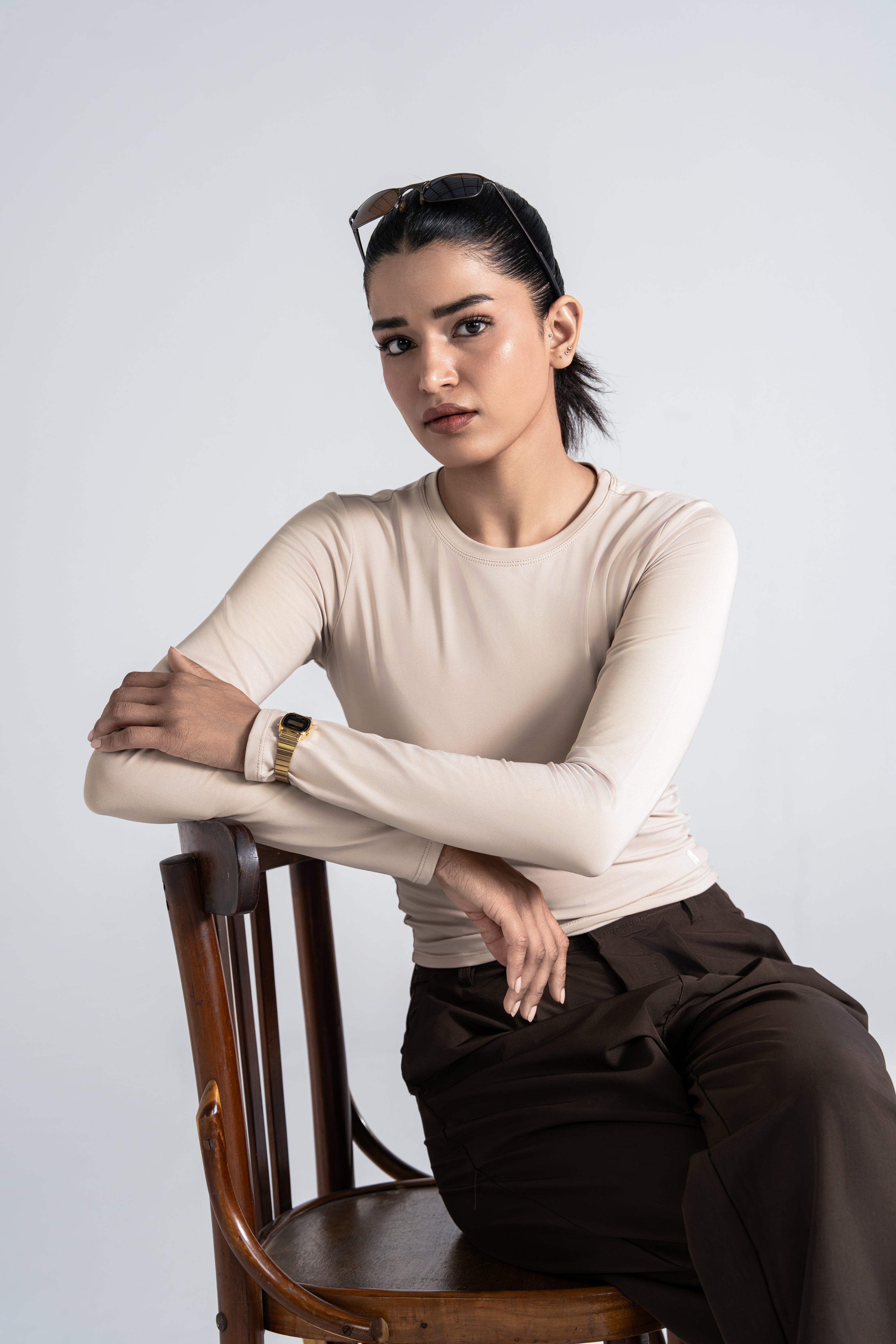 Bodyline Long Sleeve Tee - Stone