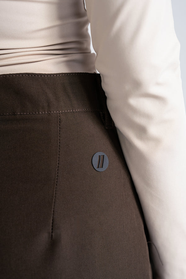 Studio Pleated Pant - Mocha Brown