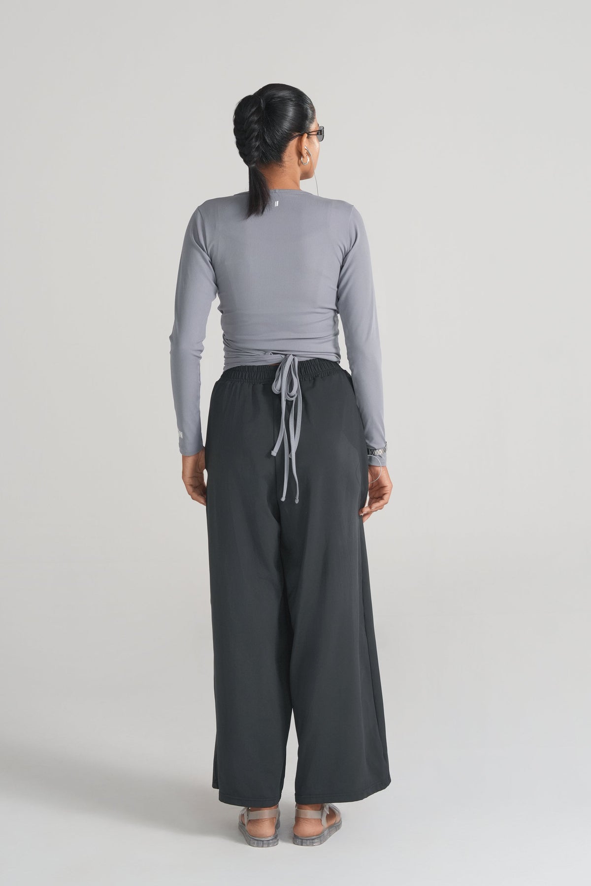 Rawan Studio Ribbed Pilates Top in Dusk Grey - Women's Ribbed Pilates Top