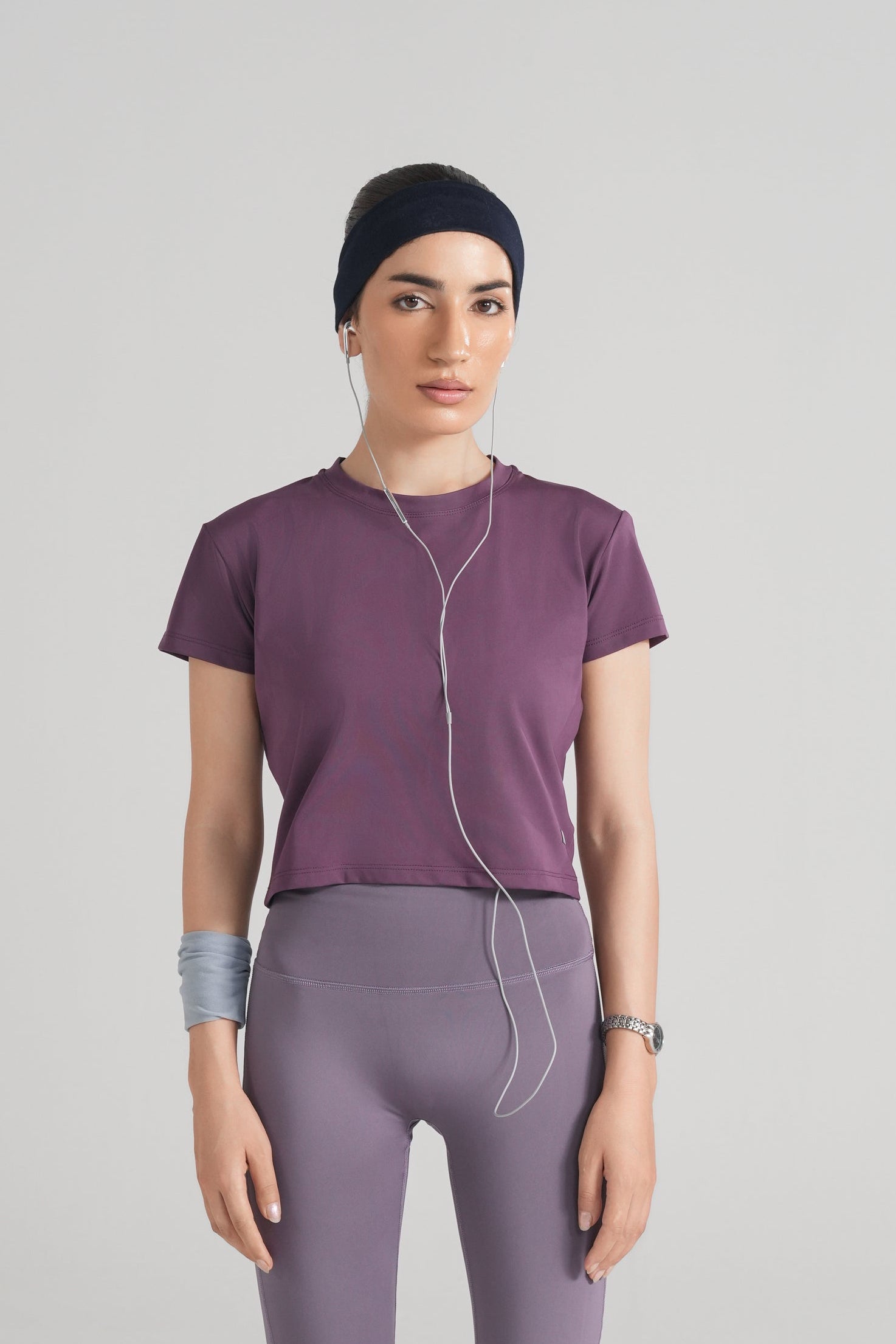 Bodyline Short Sleeve Tee - Purple Plum
