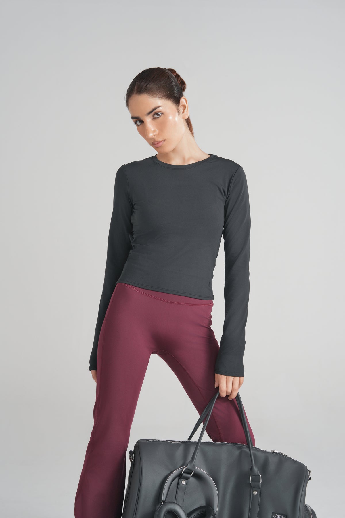 Bodyline Long Sleeve Tee - Jet Black