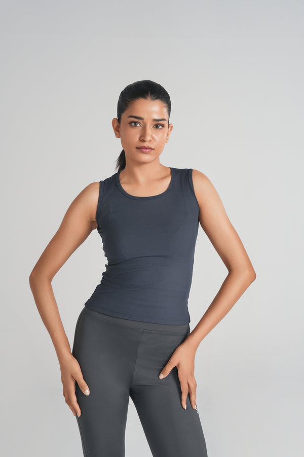 Contour Rib Tank - Midnight Navy