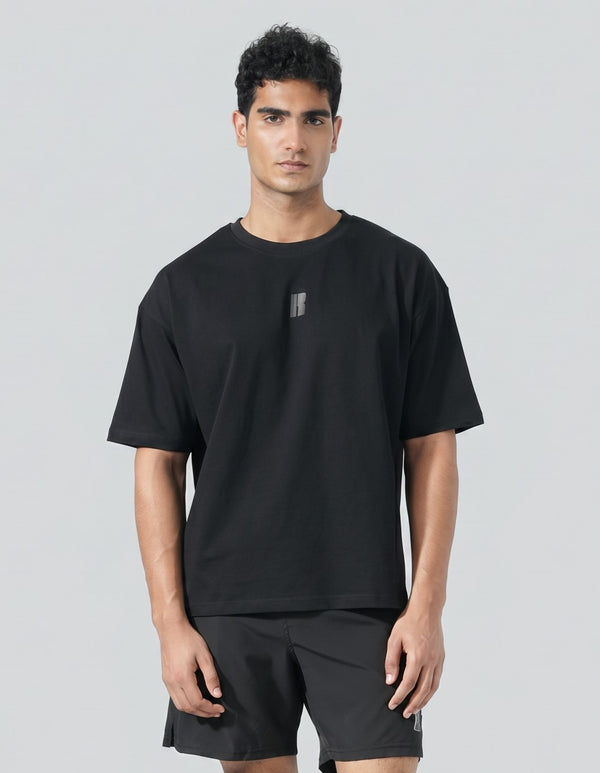 Never Still Oversized Tee - Black / Asphalt