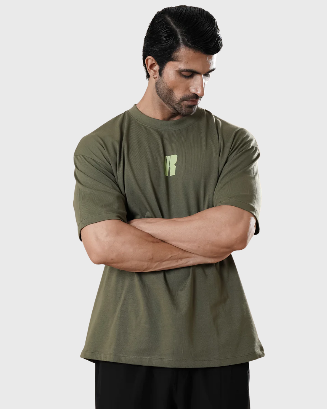 RAWAN Oversized Tee - Olive Green