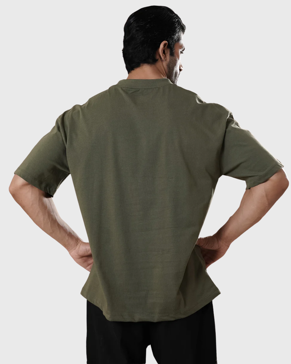 RAWAN Oversized Tee - Olive Green
