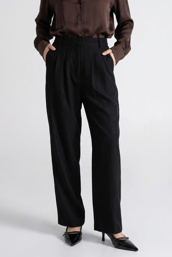 Studio Pleated Pant - Jet Black