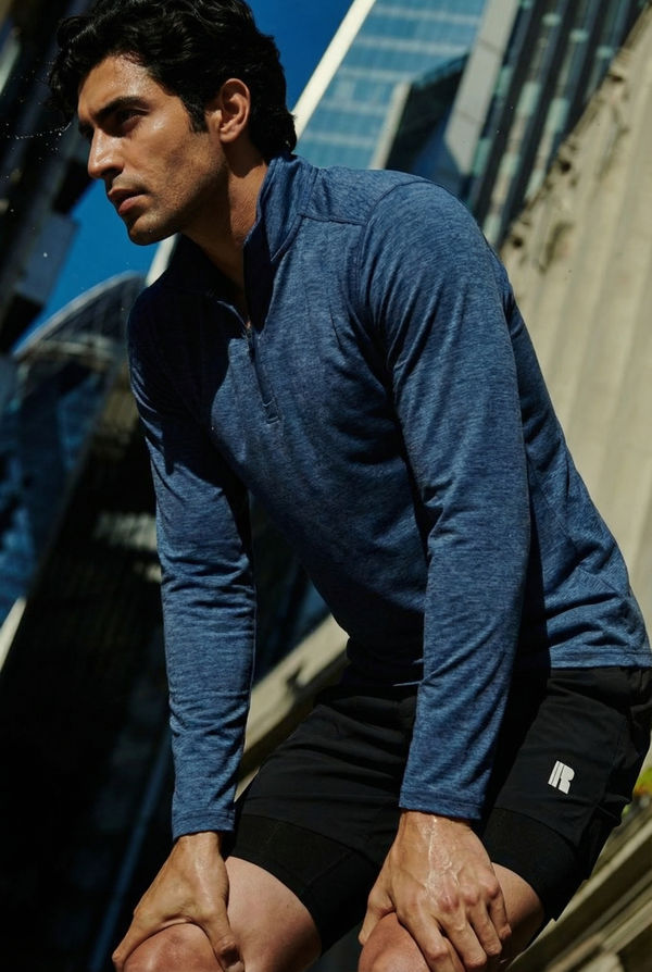 Tempo 1/4 Zip - Ocean Blue