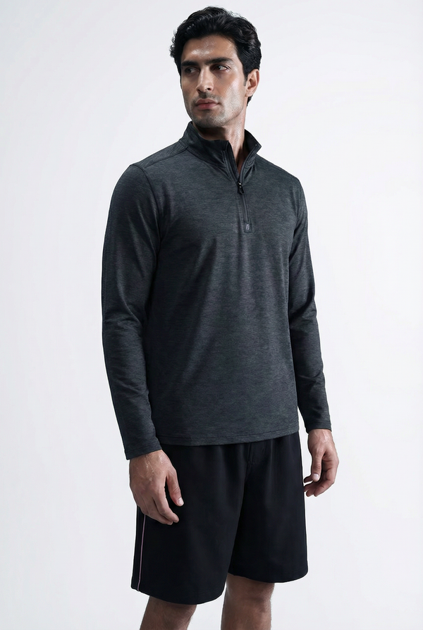 Tempo 1/4 Zip - Carbon Heather