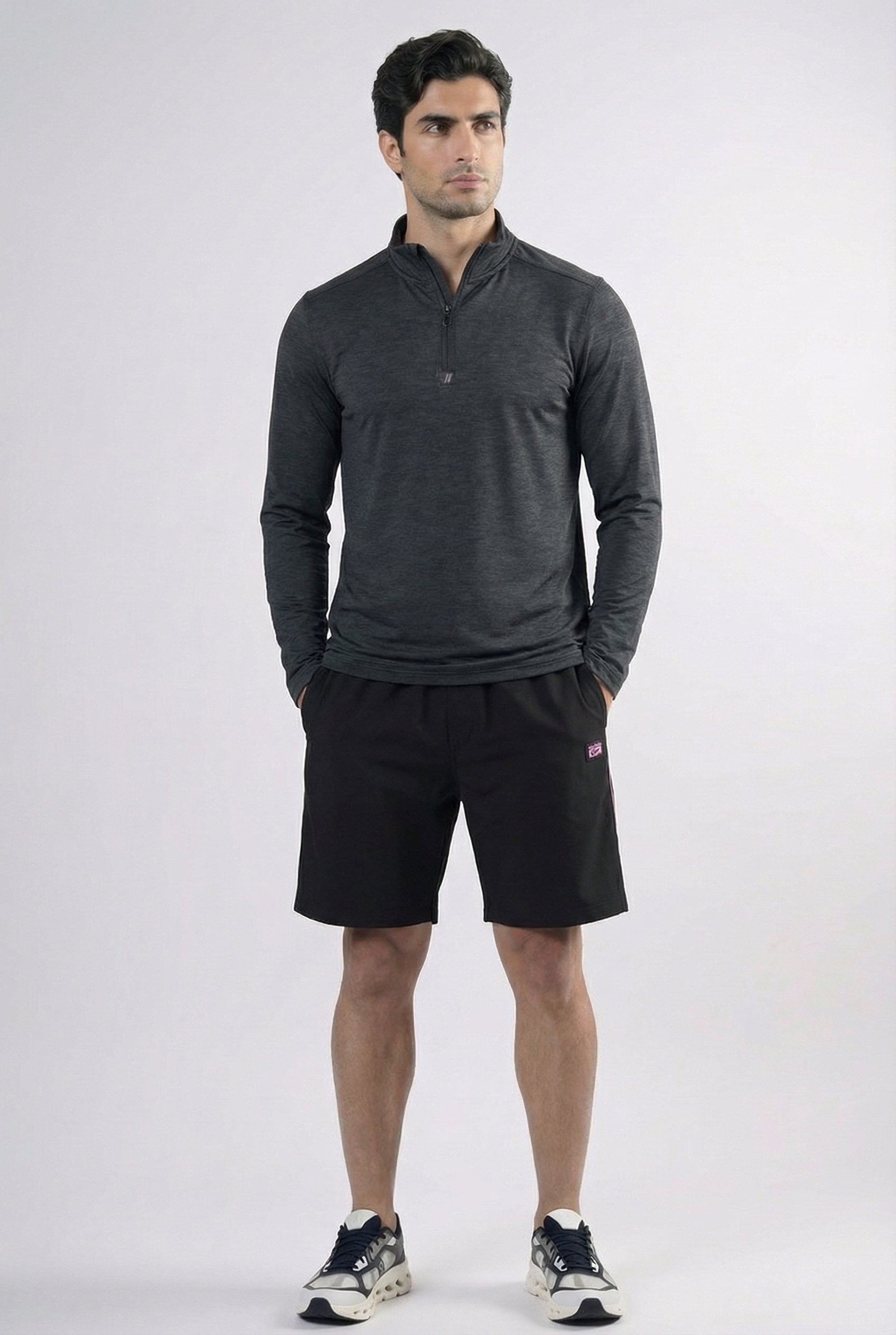 Tempo 1/4 Zip - Carbon Heather