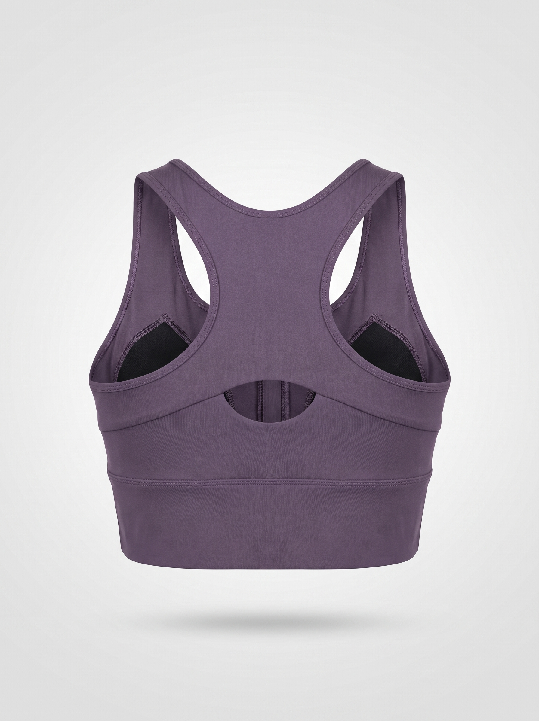 Zip-Up Sports Bra - Dusty Purple